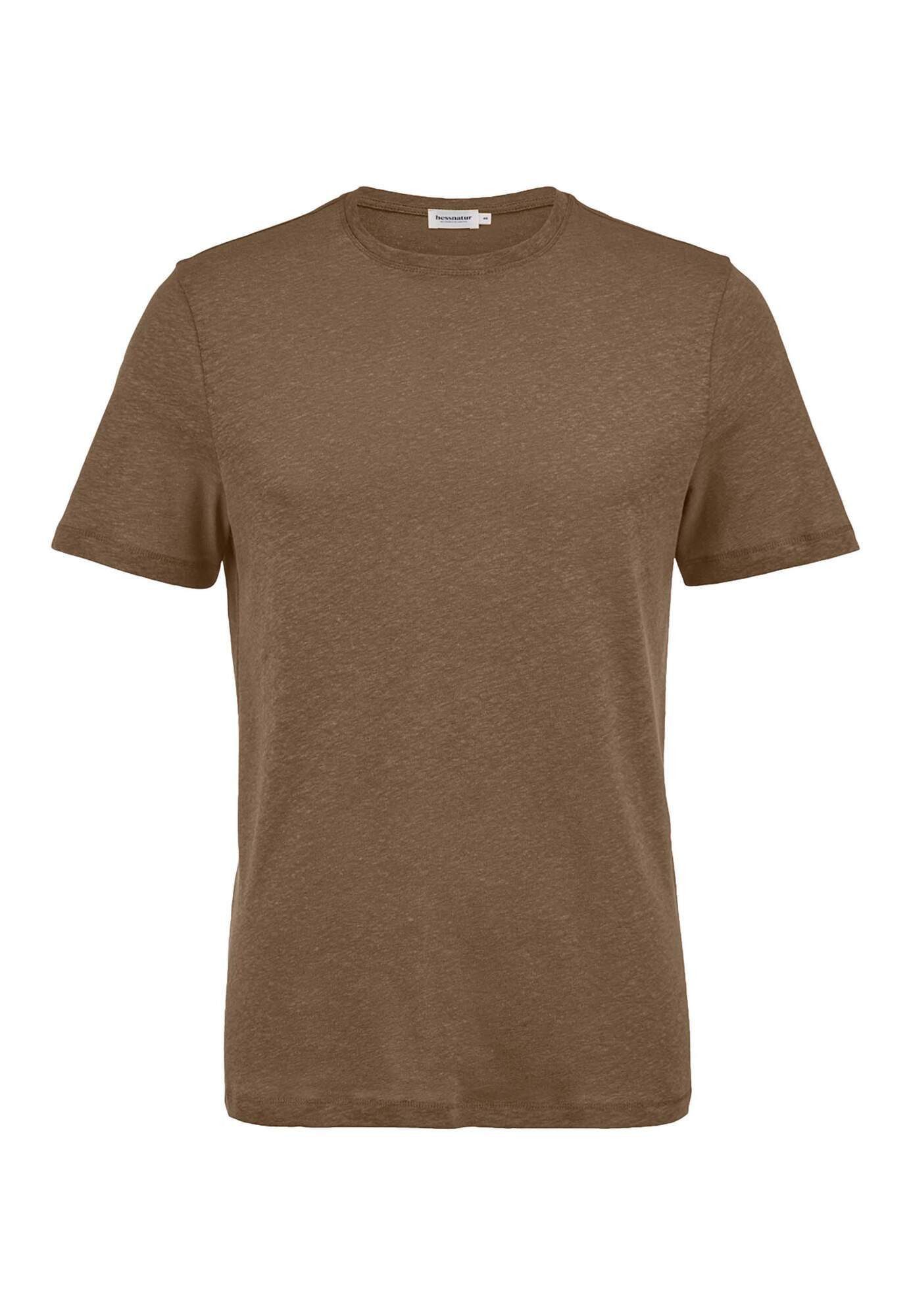 Hessnatur T-Shirt aus Bio-Baumwolle und Leinen (1-tlg)
