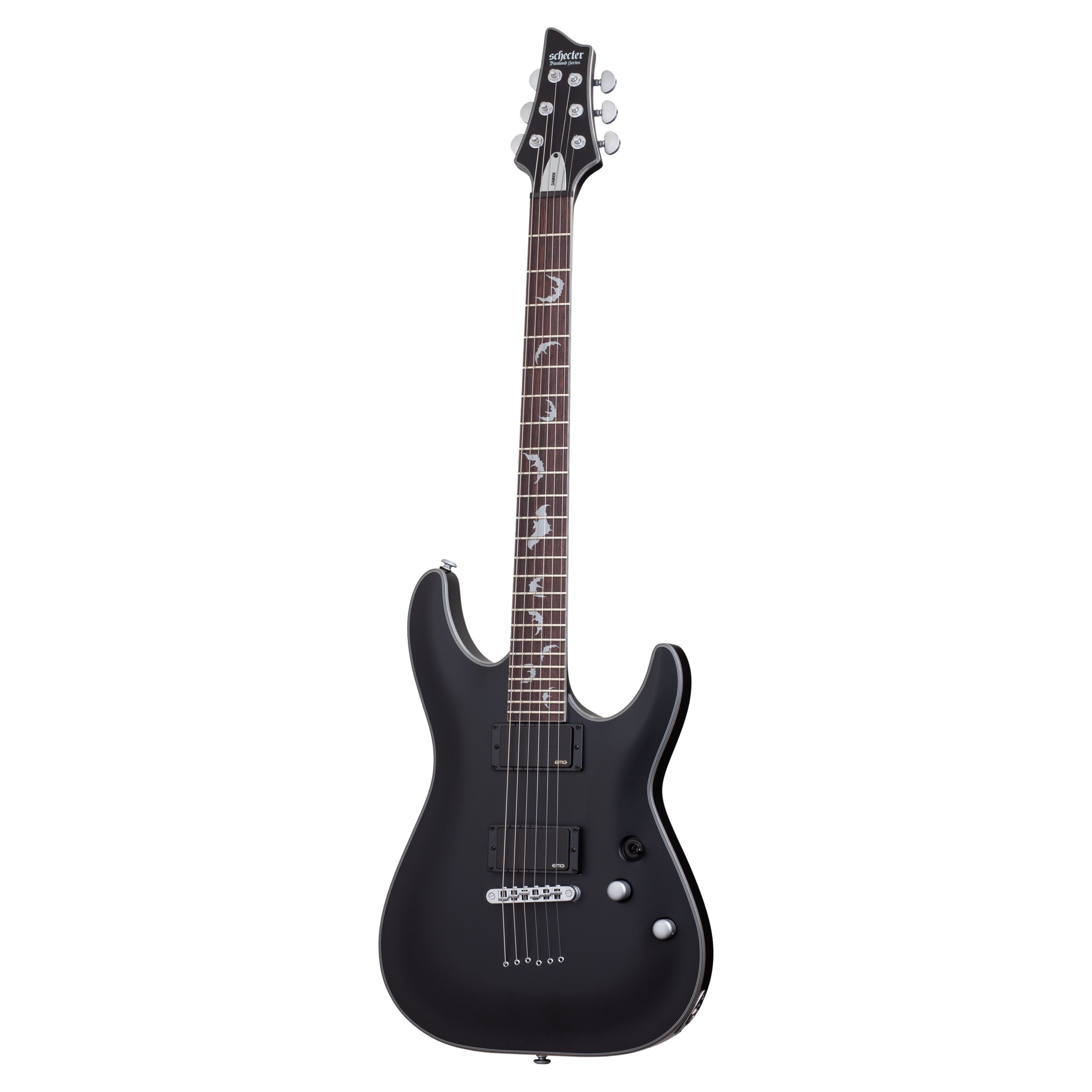 Schecter E-Gitarre, Damien Platinum-6 Satin Black, E-Gitarren, Andere Modelle, Damien Platinum-6 Satin Black - E-Gitarre