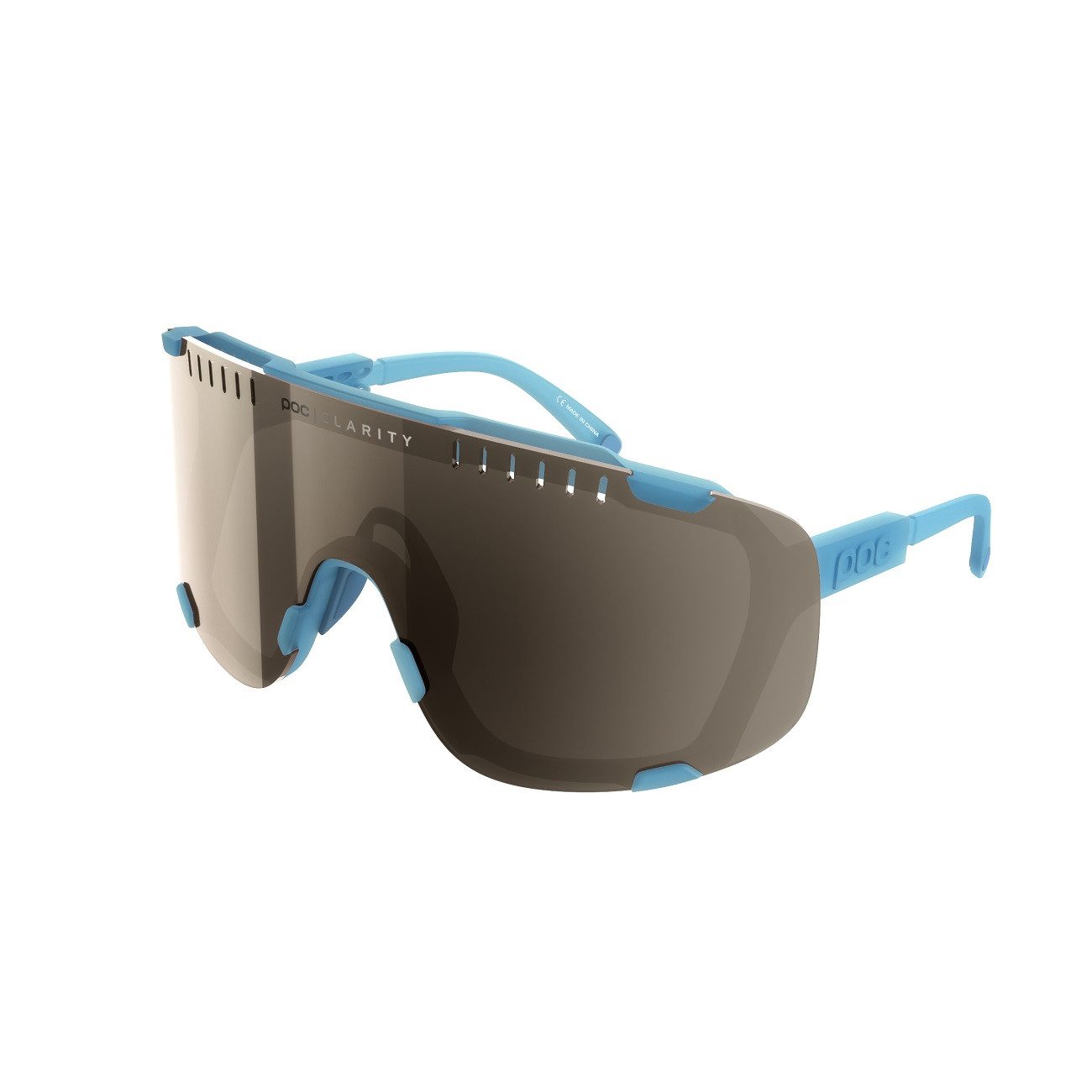 POC Sportbrille POC Devour Sonnenbrille Basalt Blue Brown Silver Mirror