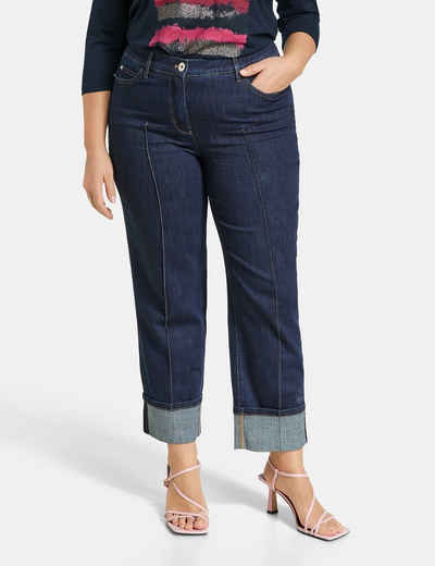 Samoon Stoffhose 7/8 Jeans mit Kontraststepp Betty Jeans