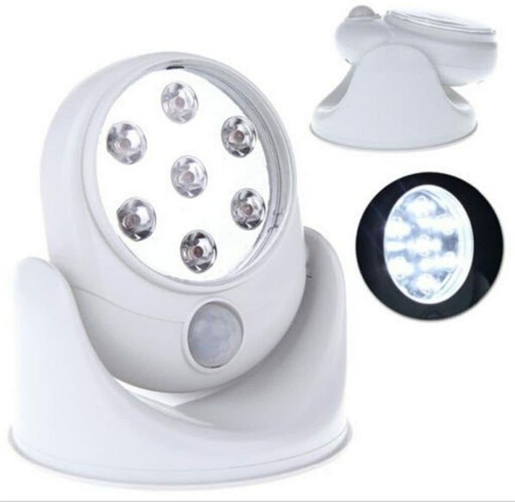 LED Nachtlicht 2 x LED Spot Lampe mit Bewegungsmelder Innen Außen Strahler Sensor Nac