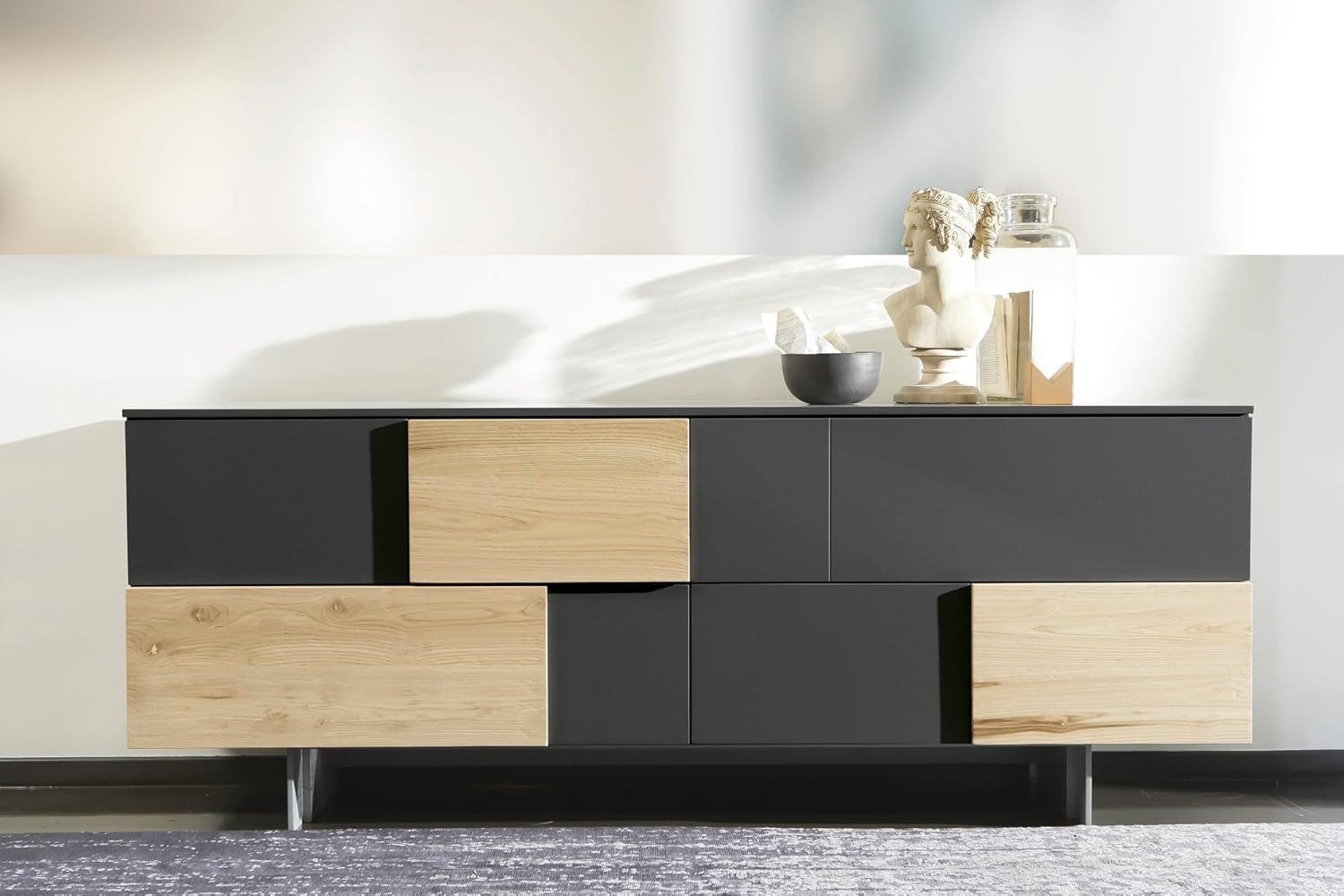 d-c-fix Möbelfolie selbstklebende Dekofolie anthrazit matt Klebefolie Möbel Küche, Designfolie - Zuschneidbar, abwaschbar & rückstandslos entfernbar