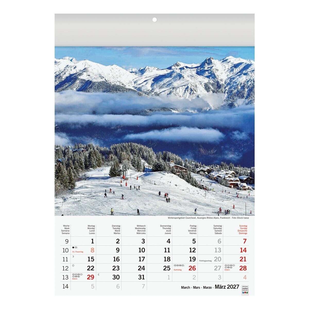BRUNNEN Kunstkalender Sonnentage Alpen, 1 Monat = 1 Seite – Bild 4 von 5