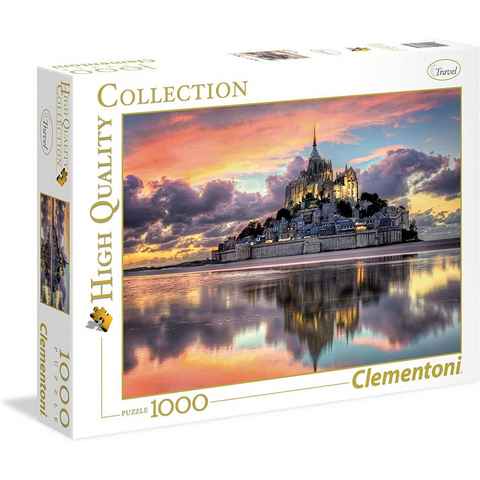 Clementoni® Puzzle High Quality Collection Puzzle "Mont Saint Michel", 1000 Puzzleteile