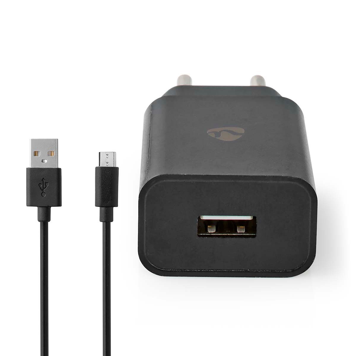 Nedis WCHAM105ABK Universal-Ladegerät (1-tlg., Powerbank Reise Ladegerät USB Mobil Smartphone Ladekabel Kompakt)