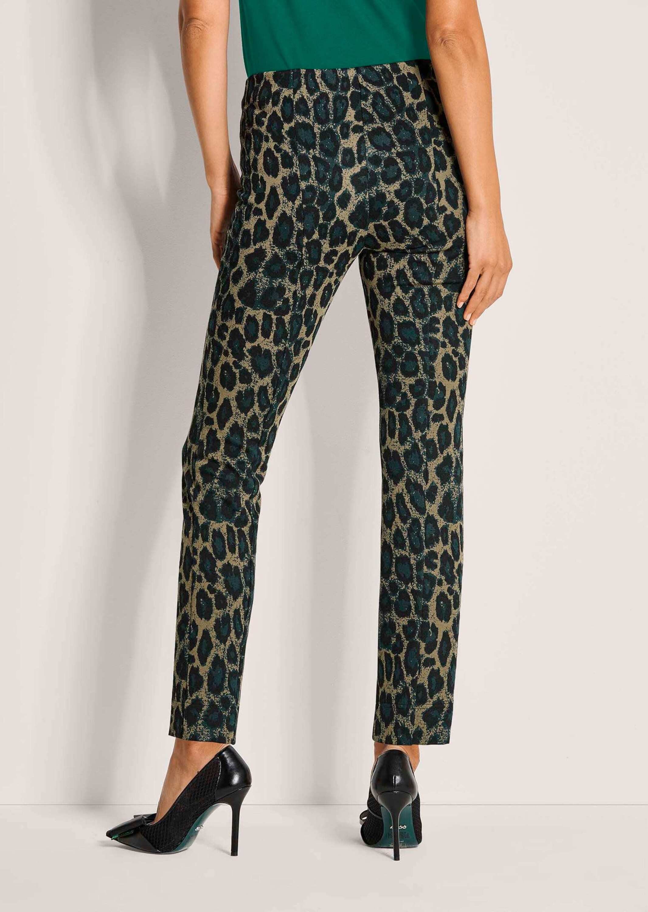 MADELEINE Leggings Gerade Jersey-Leggings mit Animal-Print Printhose mit elastischem Bund, schmaler Schnitt, Animal-Print