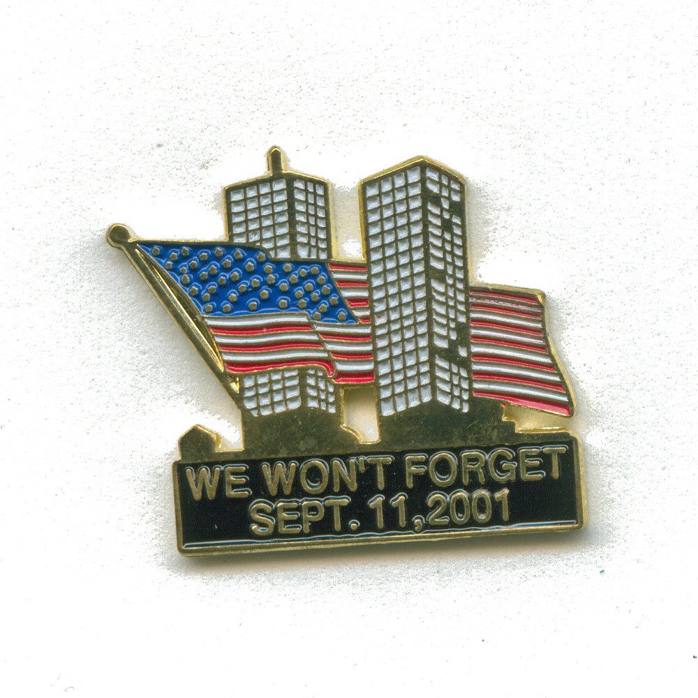 Pins Pinnnadel 11. September 2001 World Trade Center USA Trauer Pin 0420