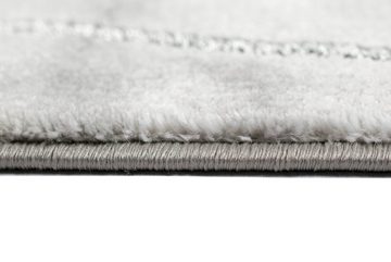 Teppich Teppich Marmor Optik mit Glanzfasern in grau, TeppichHome24, rechteckig, Höhe: 12 mm