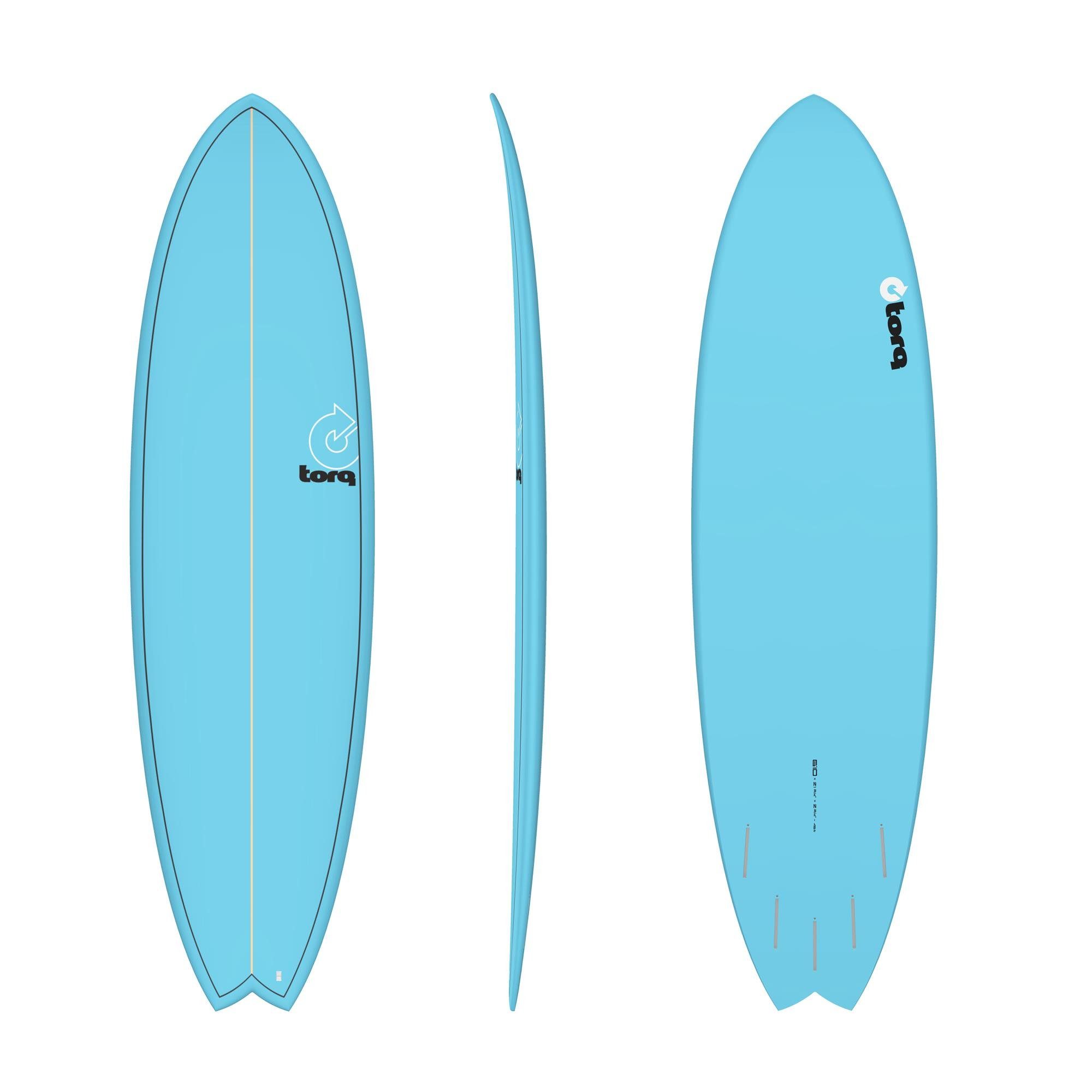 TORQ Wellenreiter Surfboard TORQ Epoxy TET 6.10 MOD Fish Blue, Fish, (Board)