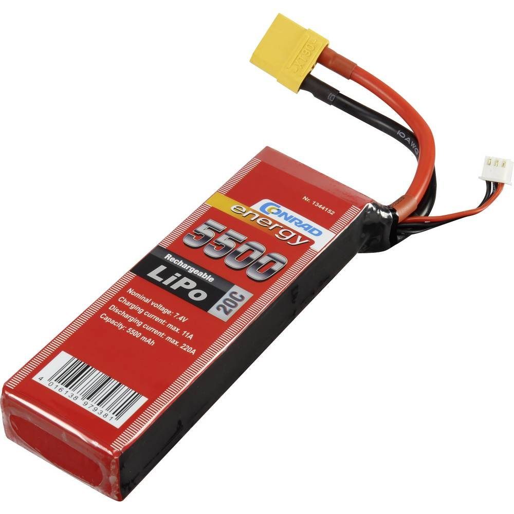 Conrad energy 7.4V 5500 mAh 20C Eco-Line LiPo-Akku Akku