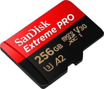 Sandisk Extreme PRO microSDXC™-UHS-I-KARTE Speicherkarte (256 GB, Video Speed Class 30 (V30)/UHS Speed Class 3 (U3), 200 MB/s Lesegeschwindigkeit)