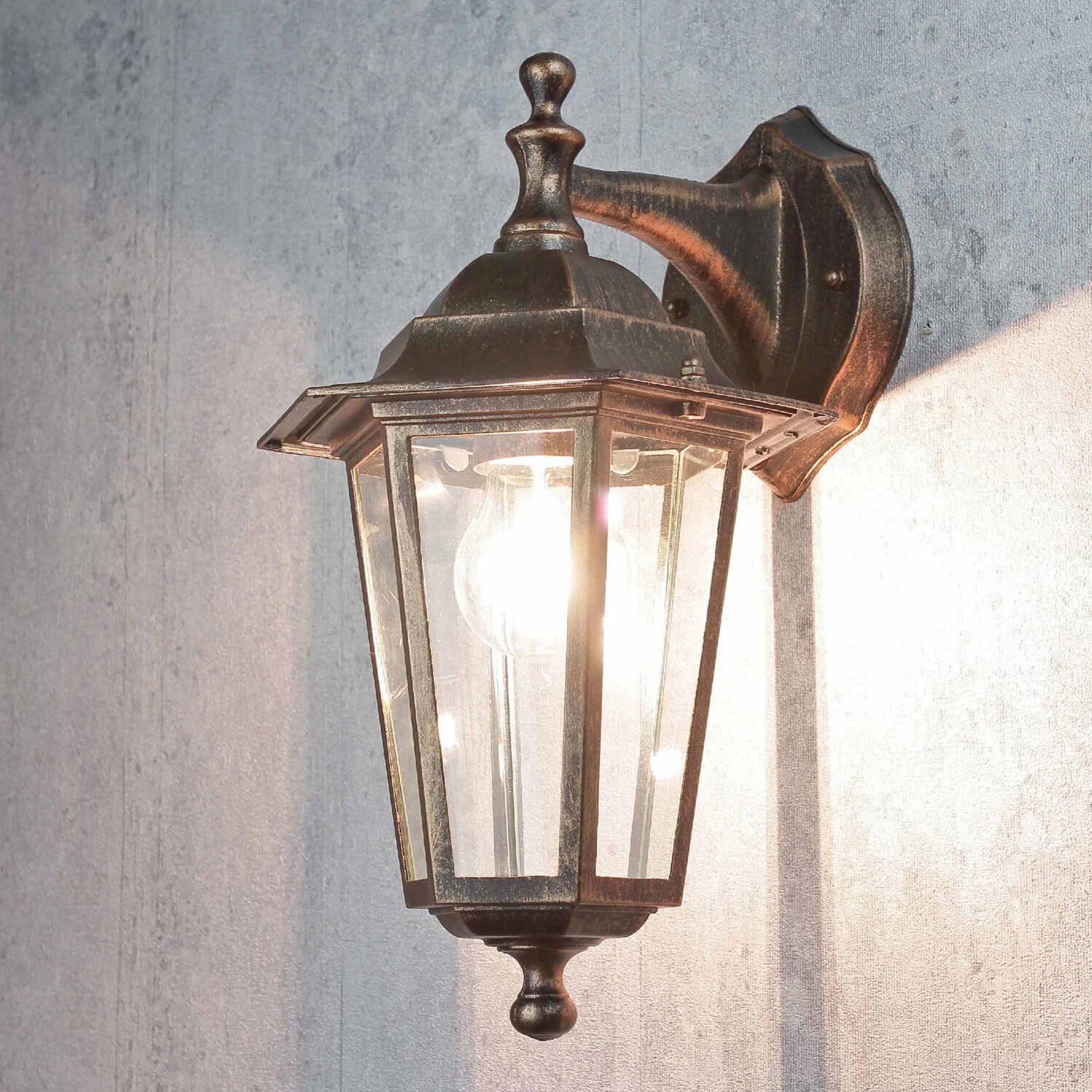 Licht-Erlebnisse Außen-Wandleuchte »PARIS«, AußenWandlampe Antik Kupfer E27  Hof Garten Lampe online kaufen | OTTO