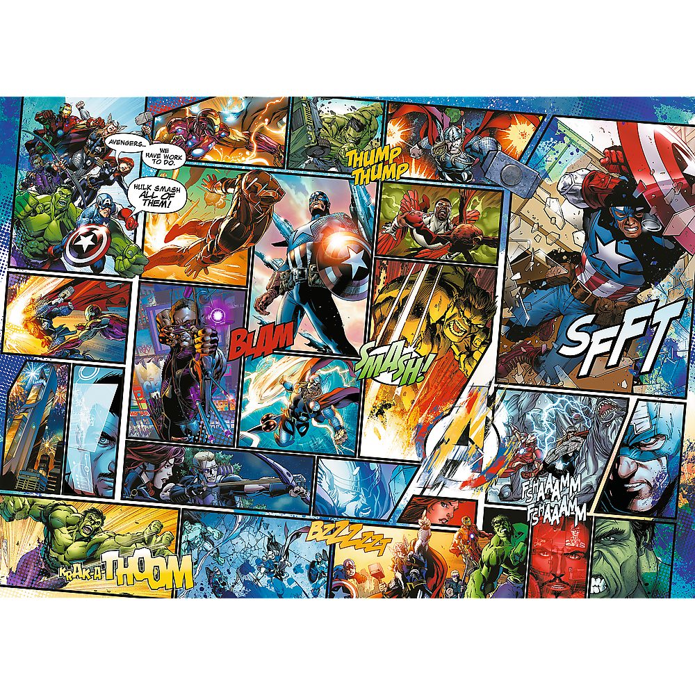 Trefl Puzzle Trefl 20165 Avengers 1000 Teile Holz Puzzle, 1000 Puzzleteile, Made in Europe