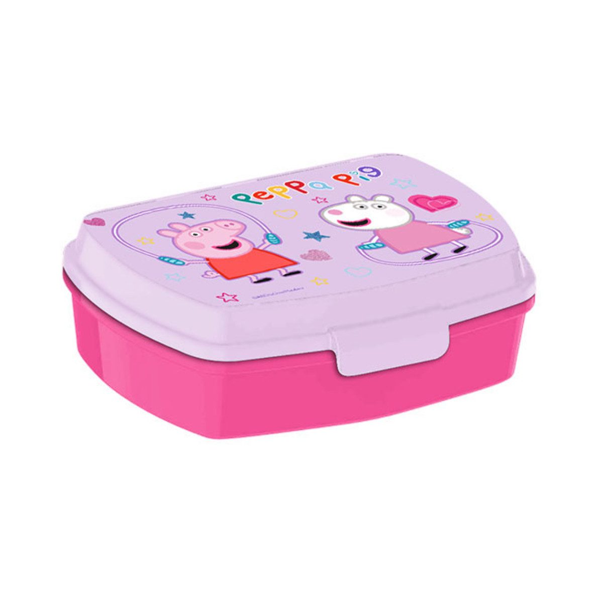 Peppa Pig Lunchbox Brotdose Kinder Pausenbox mit Deckel Rosa, Polypropylen, (1-tlg)
