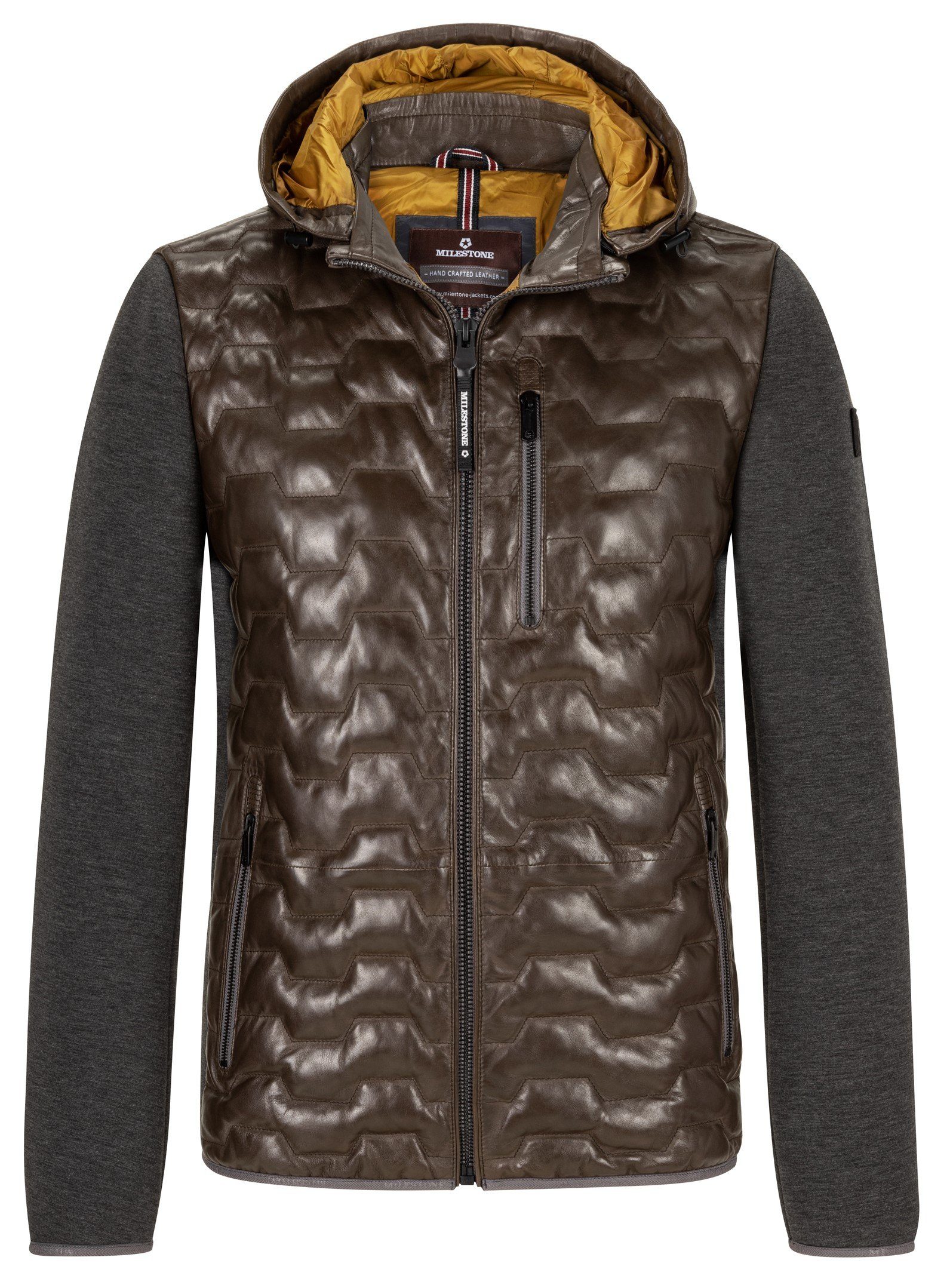 Milestone Lederjacke MSDarwin Herren Hybridjacke aus günstig online kaufen