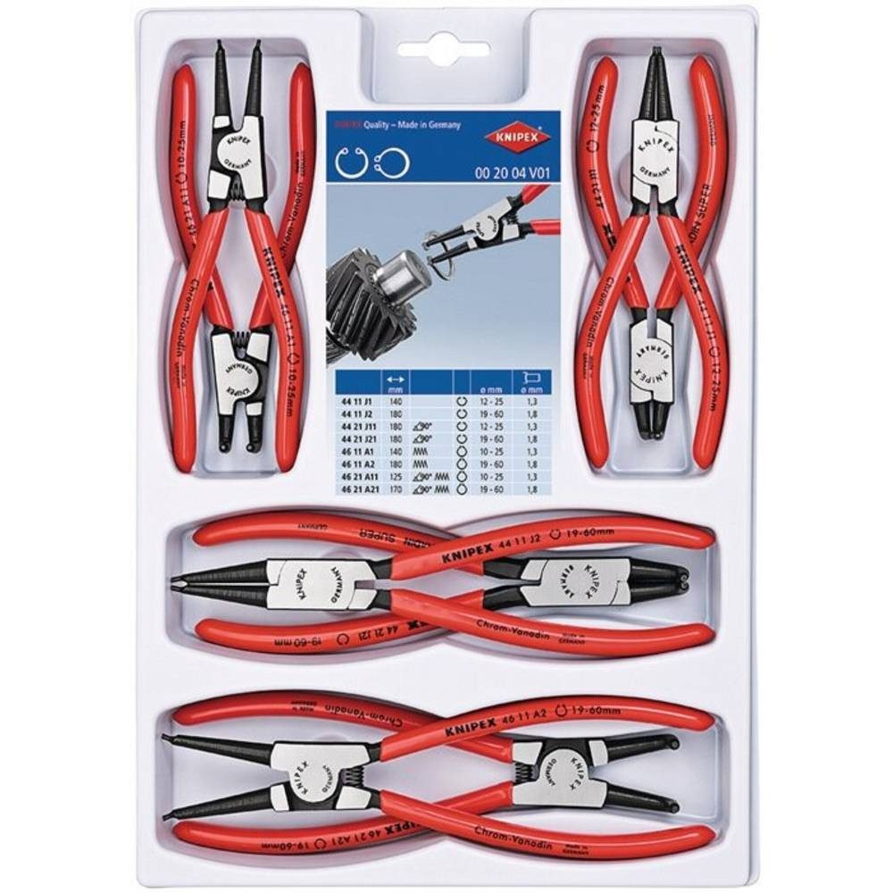 Knipex Sicherungsringzange Sicherungsringzangen-Set 8tlg 00 20 04 V01