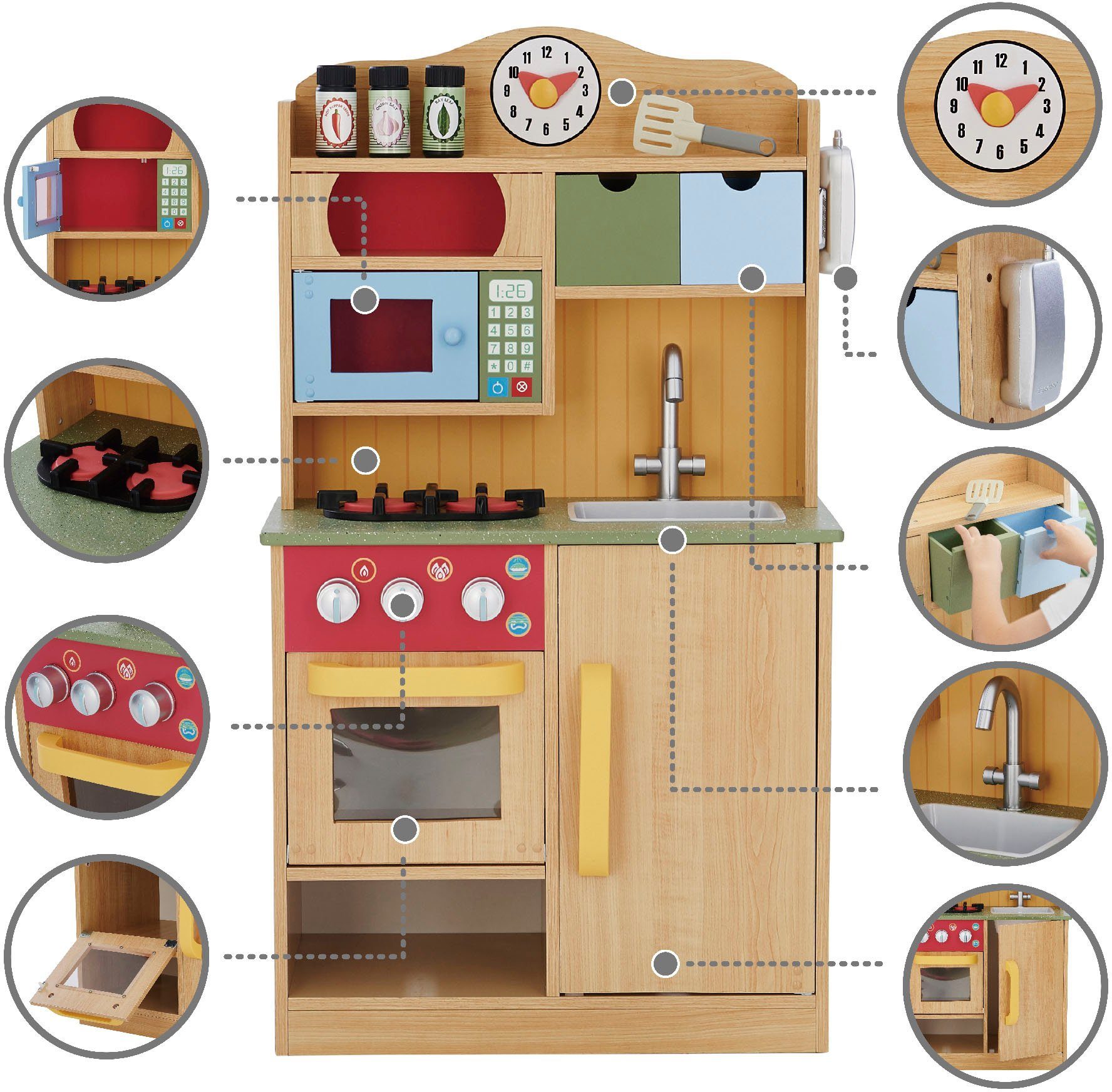 TEAMSON™ KIDS    Spielküche Little Chef Florence Classic Kunststoff, MDF, m günstig online kaufen