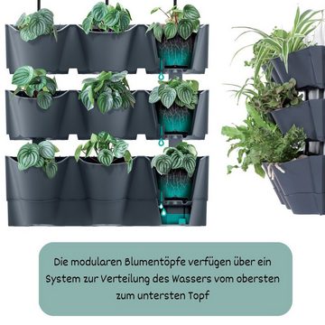 Prosperplast Blumentopf Vertikaler Garten Wandgarten Pflanzenwand Hängender Pflanzwand, Selbstbewässerung, Stapelbar
