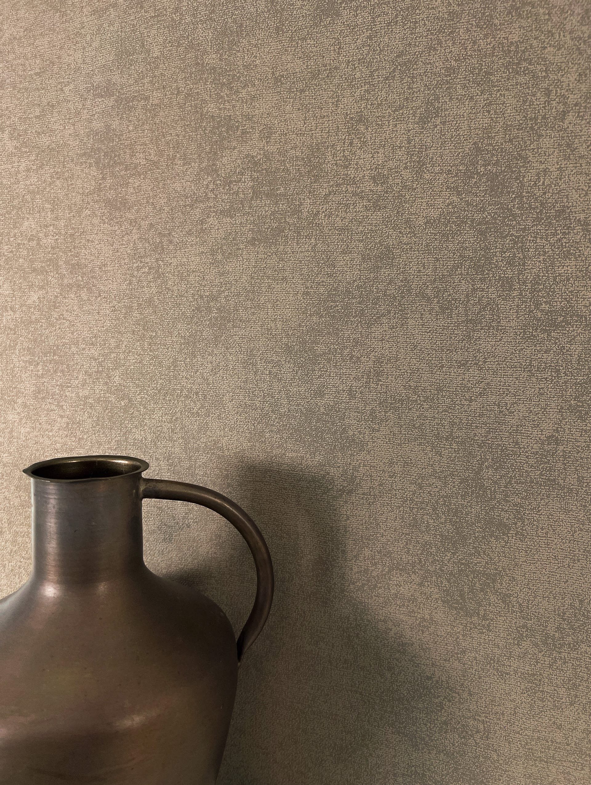 Newroom Vliestapete, Braun Tapete Uni Beton - Unitapete Betonoptik Orange M günstig online kaufen