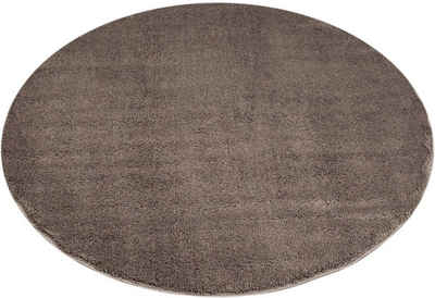 Hochflor-Teppich »Softshine 2236«, Carpet City, rund, Höhe 14 mm, Besonders weich durch Microfaser, Wohnzimmer