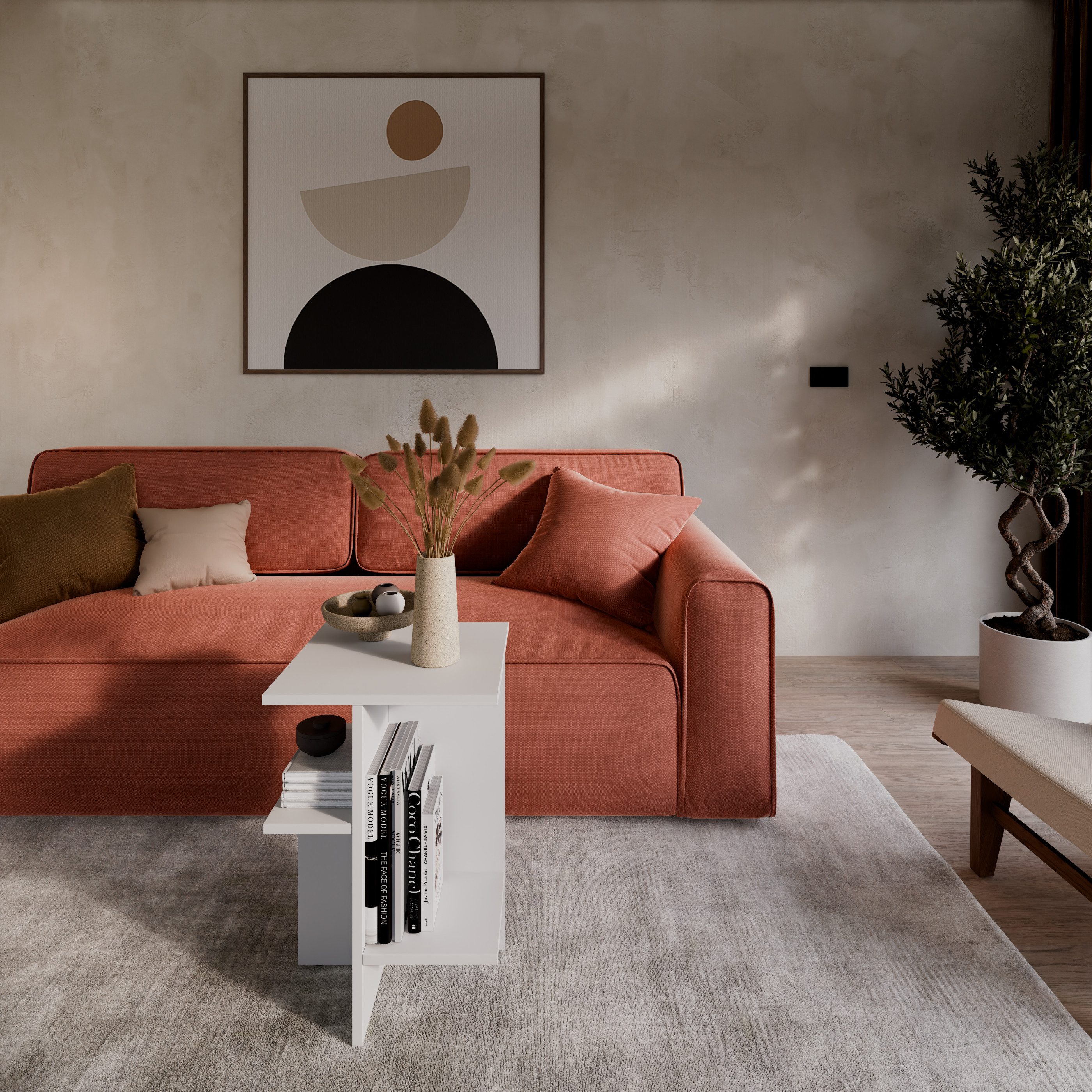 Platan Room Couchtisch Couchtisch Beistelltisch Wohnzimmertisch – 60x40x40 cm