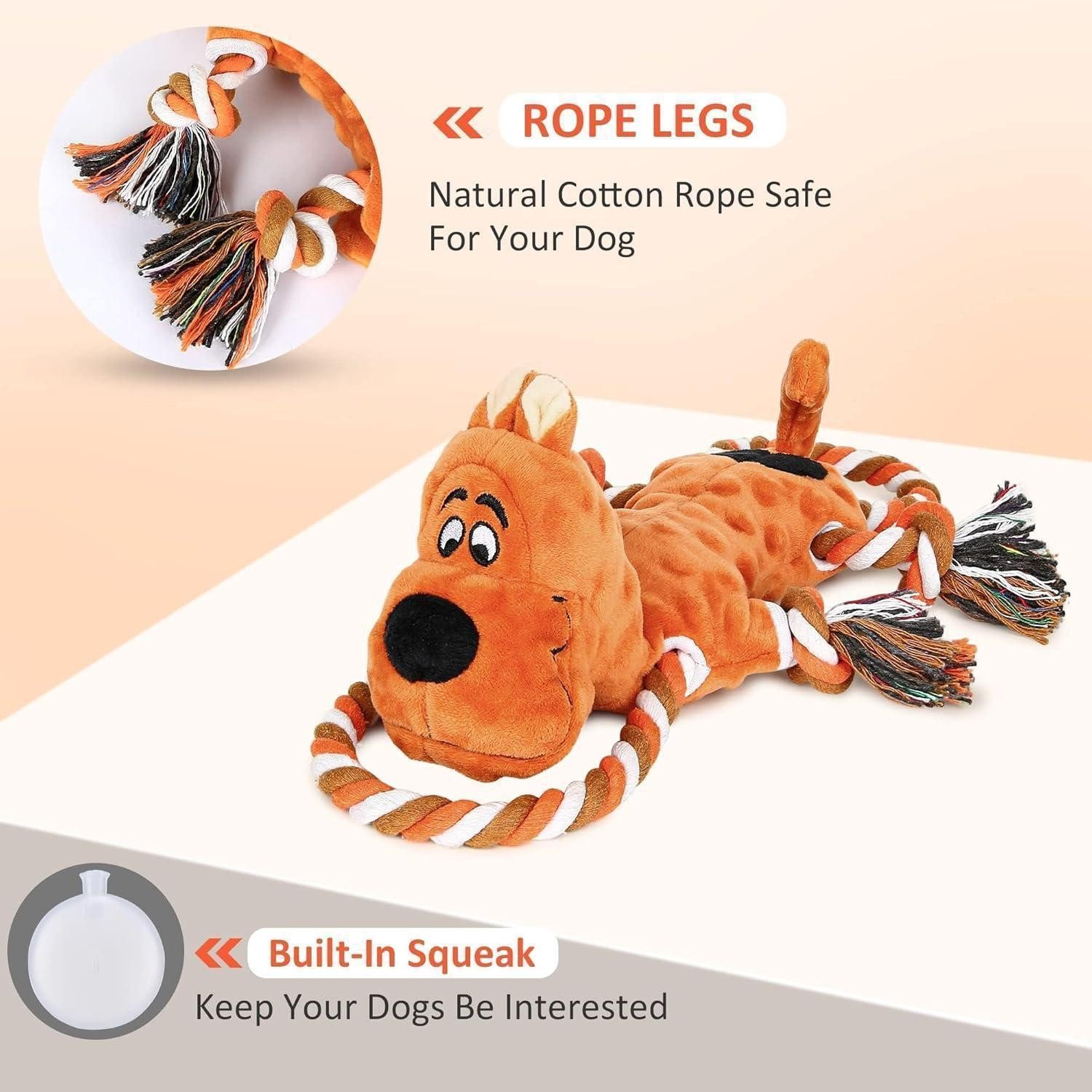 LuxusKollektion Tiertau Hundespielzeug Kauspielzeug aggressive Kauer große Rassen Orange Dog