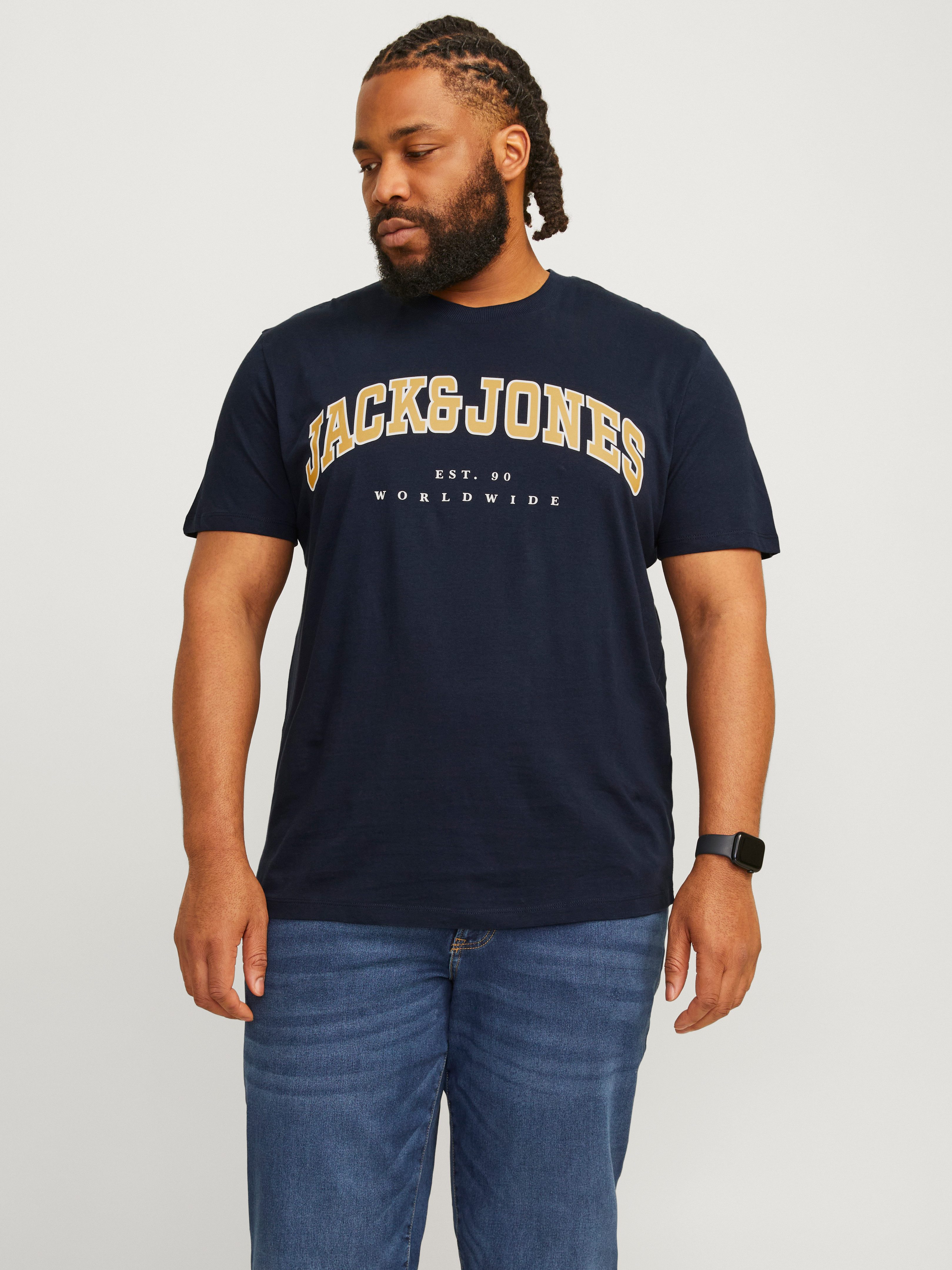 T-Shirt JJECALEB VARSITY TEE SS O-NECK NOOS PLS