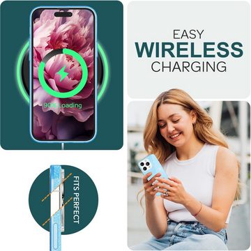 Nalia Smartphone-Hülle Apple iPhone 15 Pro, Glitzer Silikon Hülle / Verstärkte Innenseite / Glänzende Schutzhülle