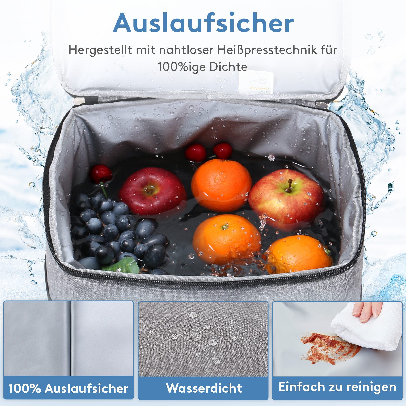 Lifewit Picknicktasche Kühltasche faltbar Thermotasche Picknicktasche Lebensmitteltransport (Set), Insulated, Portable