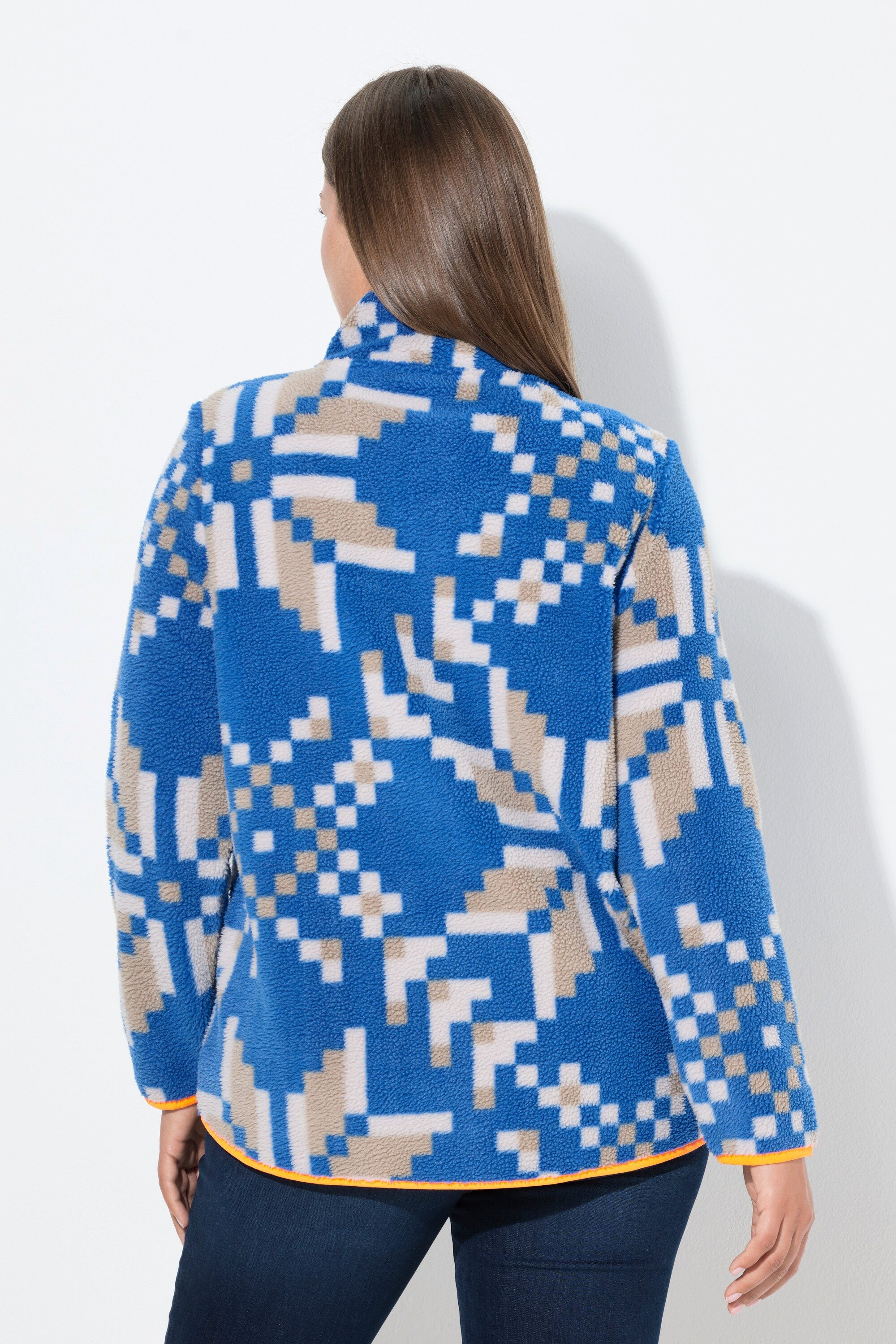 Laurasøn Sweatshirt Teddy-Sweatshirt Langarm Stehkragen