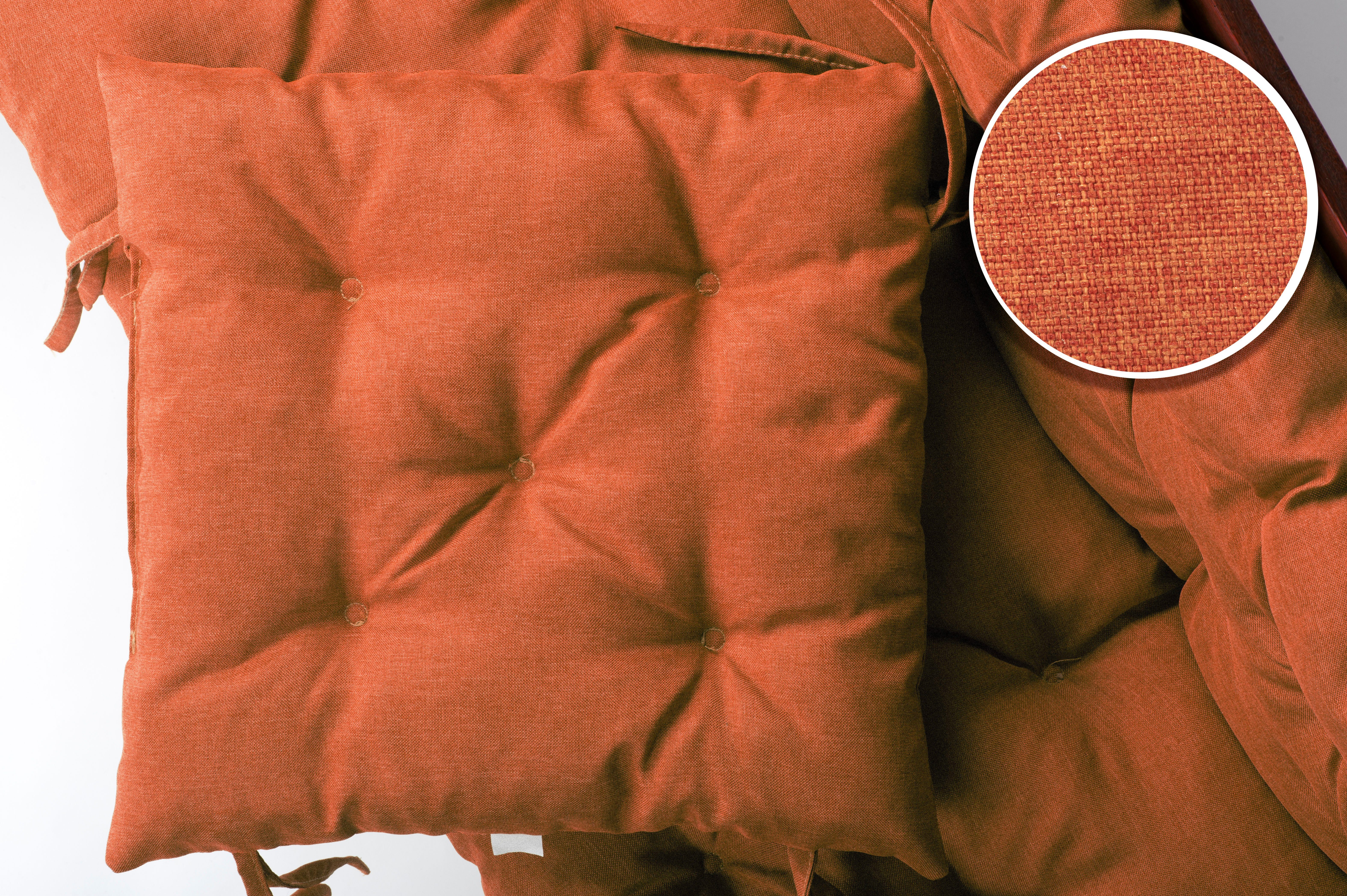 sunnypillow Bankauflage Bankauflage Stuhlkissen viele Farben und Größen zur Auswahl, 40 x 40 cm orange