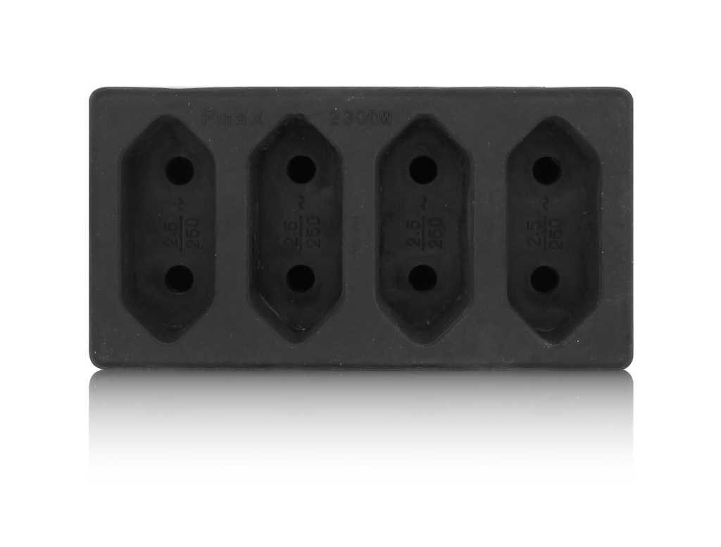 AccuCell Funksteckdose Multistecker 4x Euro schwarz