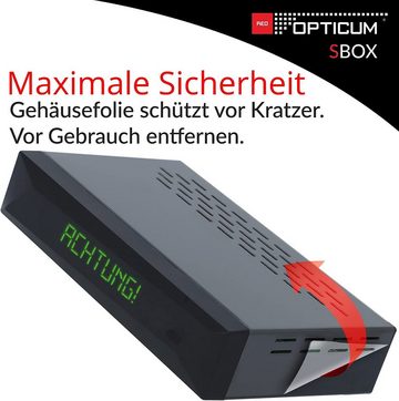 RED OPTICUM SBOX mit PVR + HDMI Kabel SAT-Receiver (PVR, HDMI, SCART, USB, Coaxial - Timeshift & Einkabel tauglich)