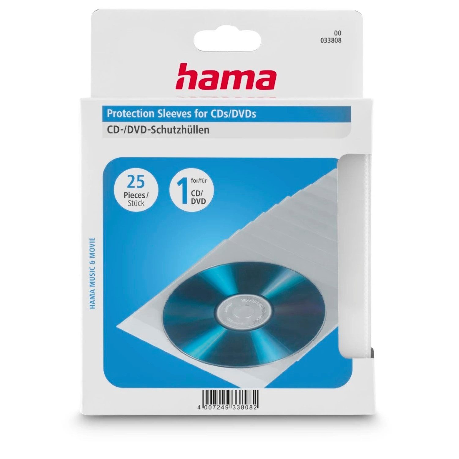 Hama CD-Hülle 25x PP Kunststoff Schutz-Hüllen CD-Hüllen Klar