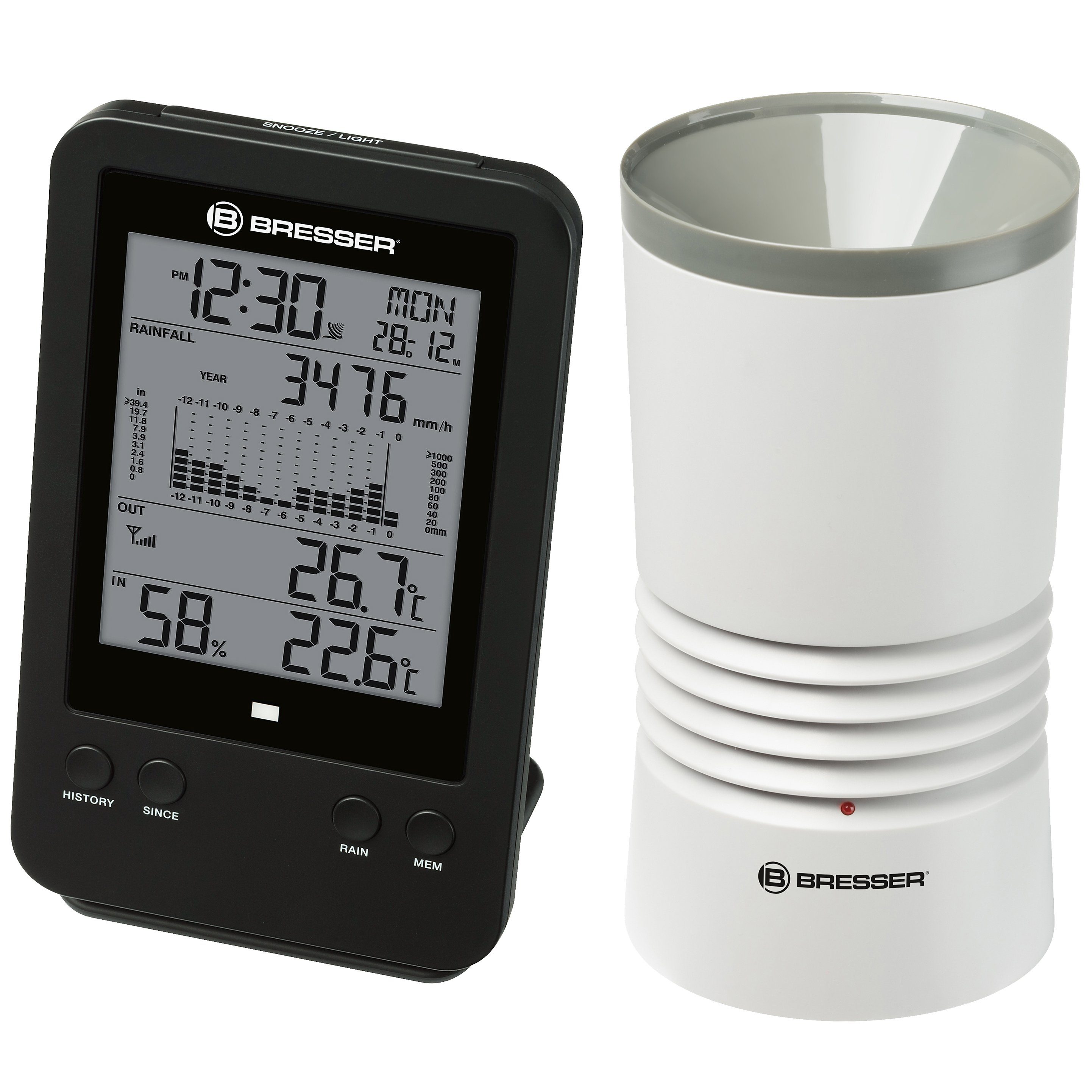 Regenmesser BRESSER Profi-Regenmesser, schwarz