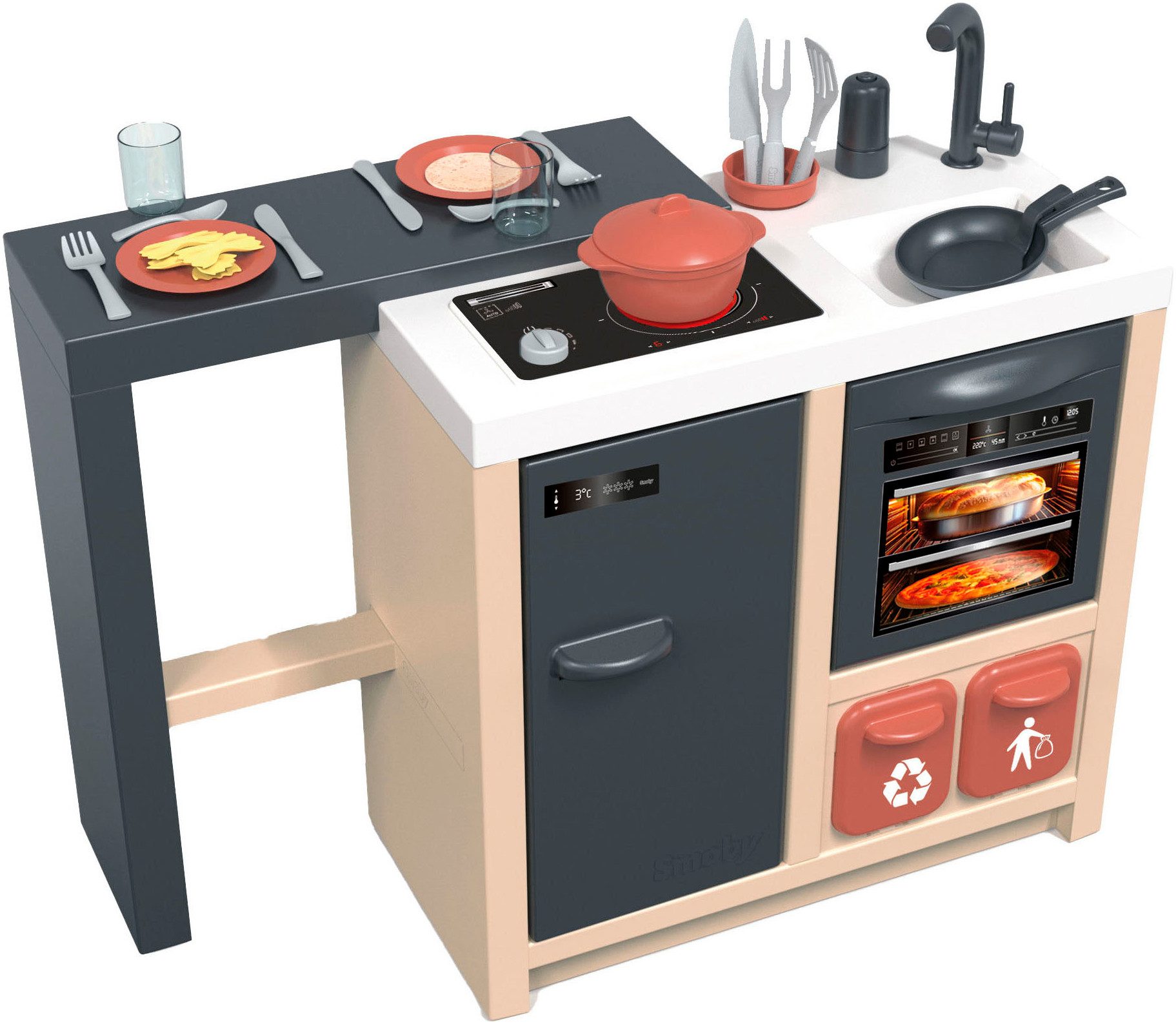 Smoby Spielküche Kücheninsel Kunststoff, Made in Europe