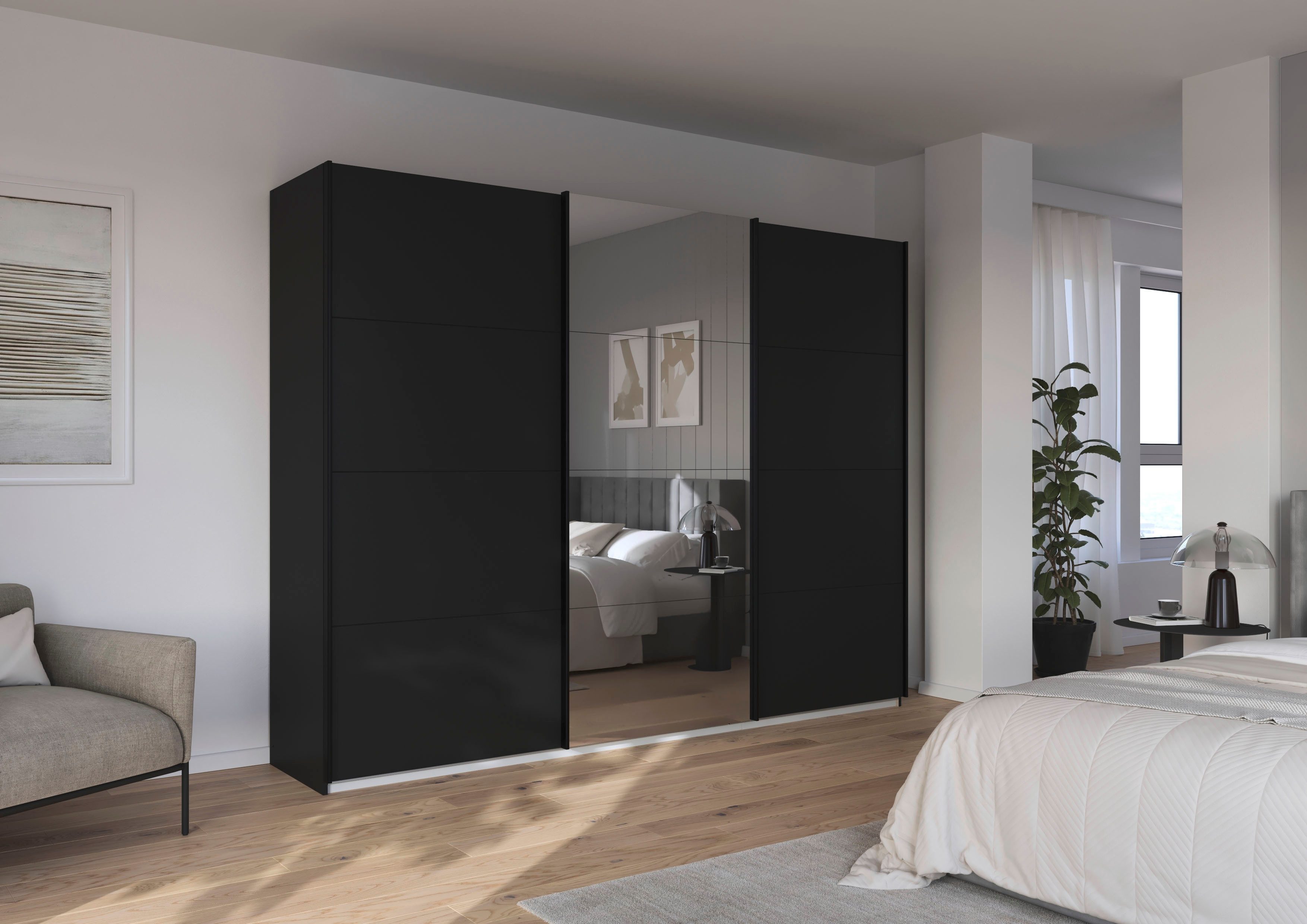 OTTO home Kleiderschrank Mehrzweckschrank Schwebetürenschrank Mietswohnung Schlafzimmer CORTONA (erhältlich in Breite: 136/181/203/226/271/315/360 cm, Höhe: 210/229 cm) in 3 Ausstattungen BASIC/CLASSIC/PREMIUM (SOFT-CLOSE) MADE IN GERMANY