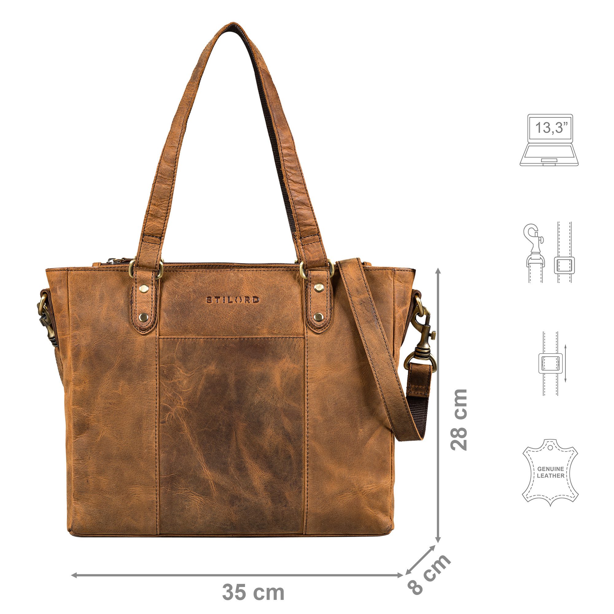 STILORD Handtasche "Joy" Leder Shopper Damen günstig online kaufen