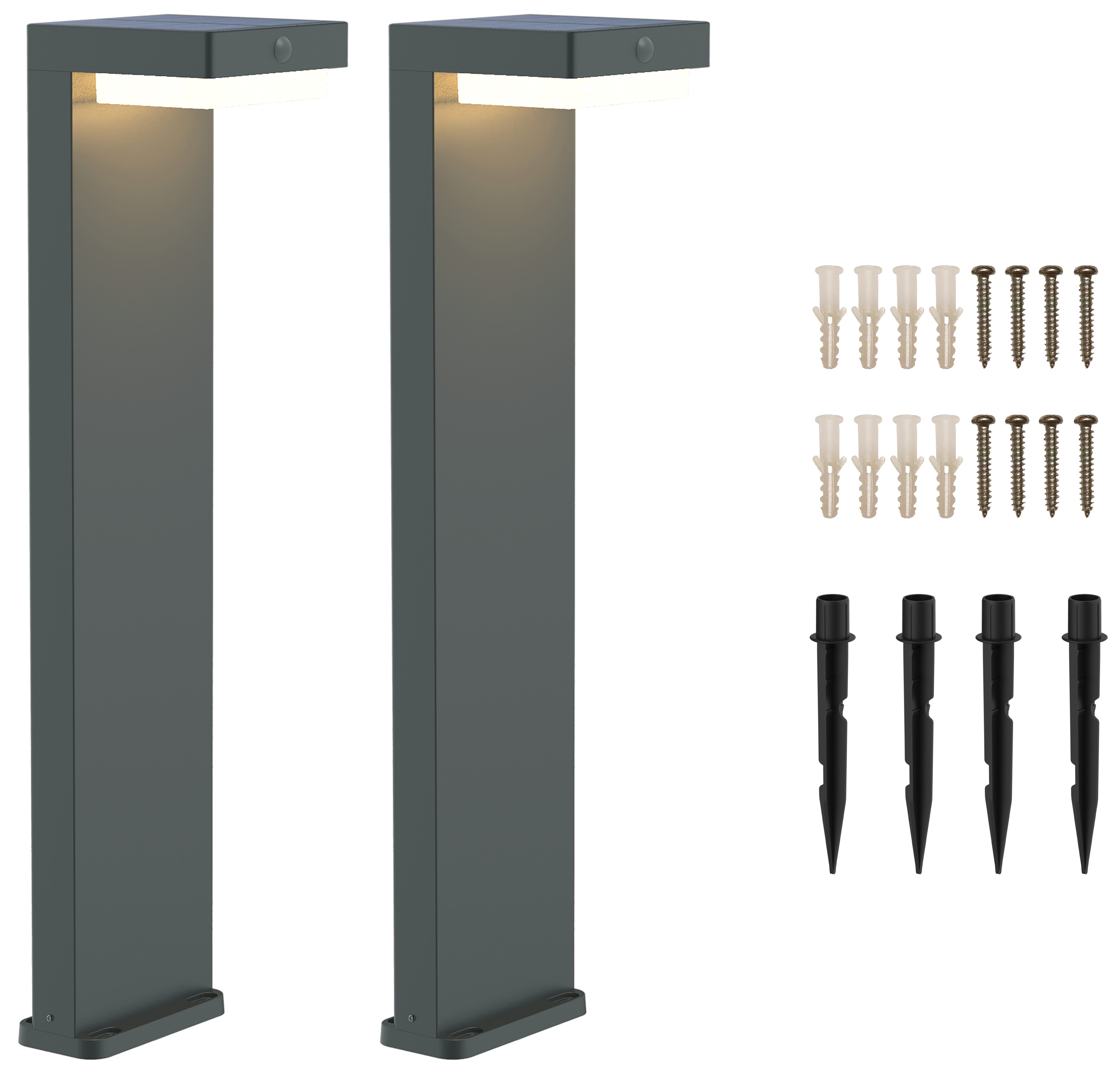 BOLD LED Solarleuchte Solar-Wegeleuchte mit infrarot Sensor, LED fest integ günstig online kaufen