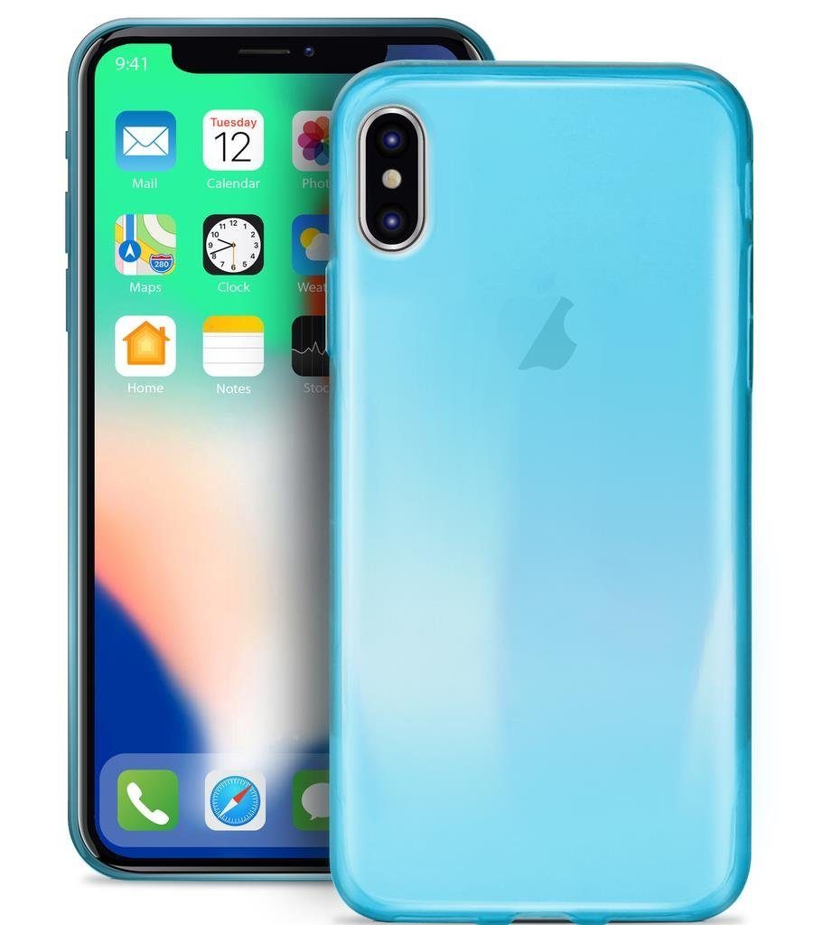 Puro Handyhülle Puro Ultra Slim 0.3 Cover TPU Case Schutz-Hülle Klar für Apple iPhone X Xs, dünn