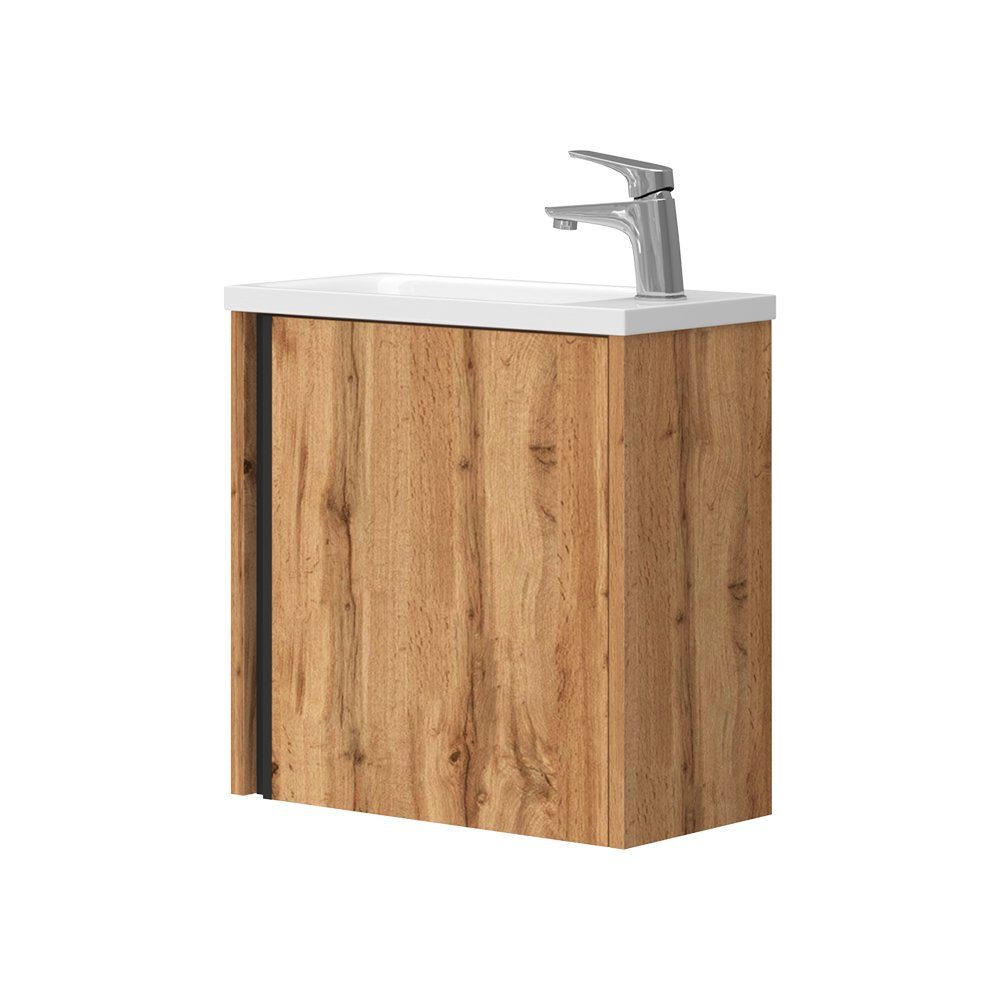 Vicco Badmöbel-Set Kleo, Goldkraft Eiche, 2 Teile, (2-St., 2er Set)