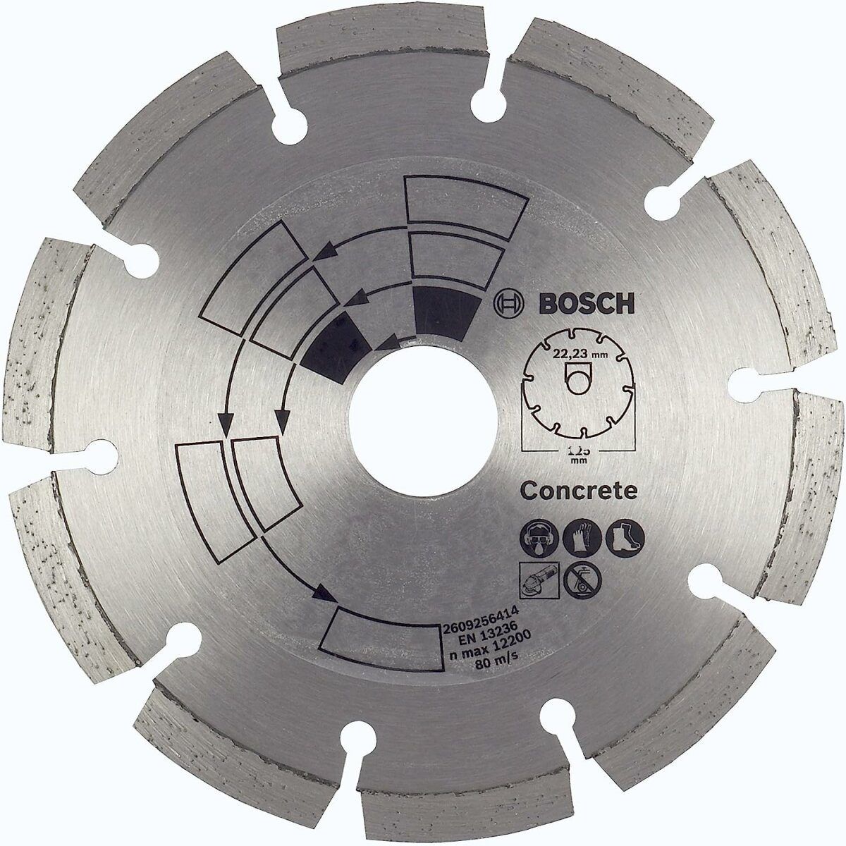 BOSCH Bohrfutter Bosch 2609256413 DIY Diamanttrennscheibe Beton Top Beton/Granit, 115