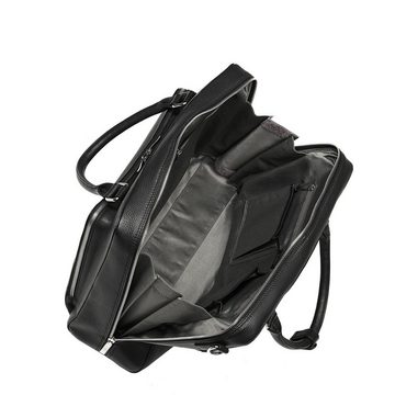 SOCHA Laptoptasche Leder Diamond Unisex black, Leder Businesstasche/Laptoptasche/Aktentasche - 15 Zoll - Vollausstattung - Schultergurt - herausnehmbares Laptopfach
