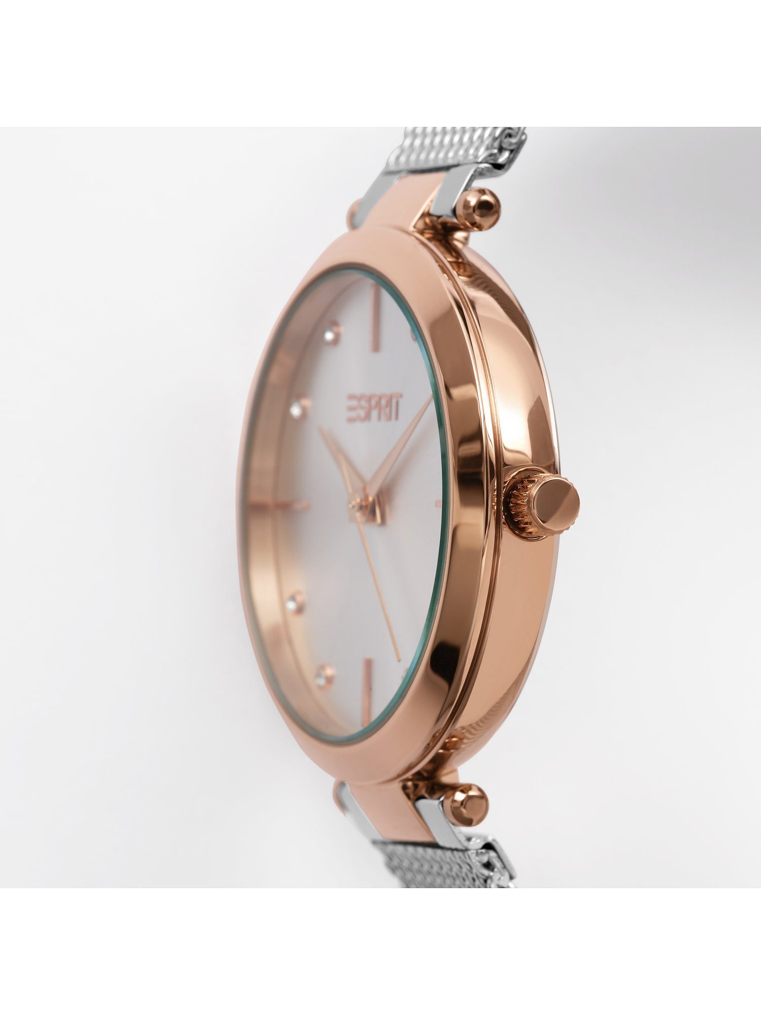 Esprit Quarzuhr Damen-Uhren ESPRIT Klassikuhr Analog Quarz, bicolor