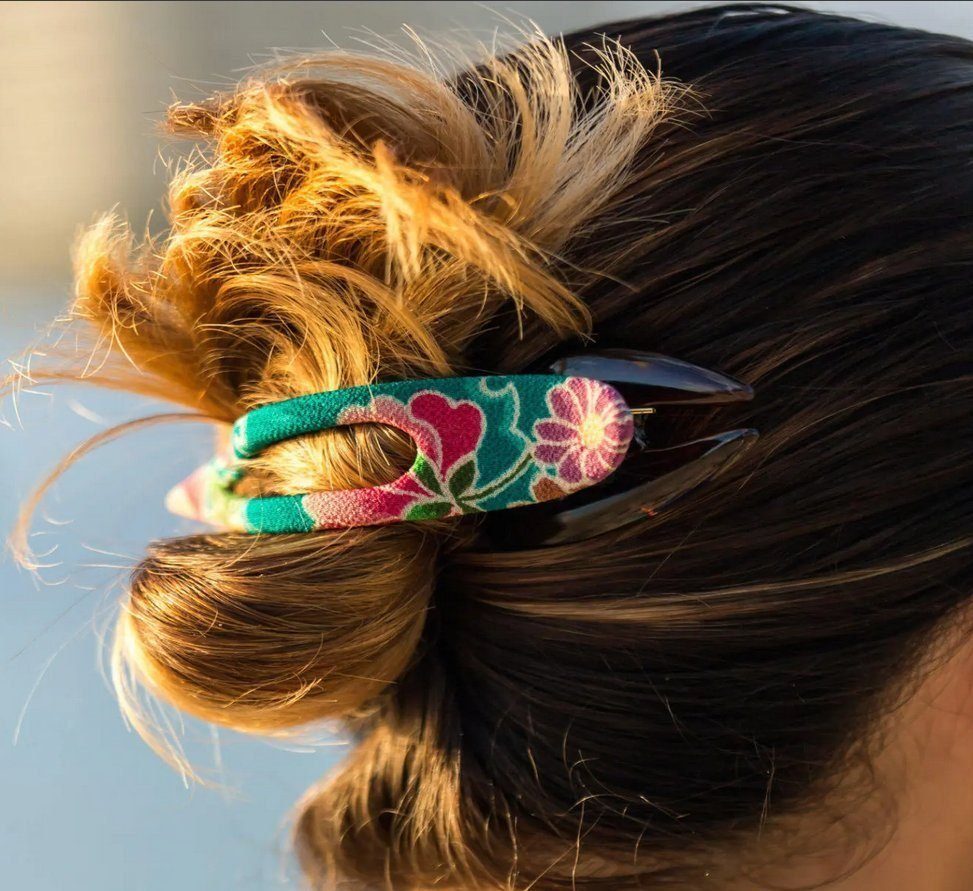 & Haarschmuck Haarclip, Style Bogen, großer LK Schwarz außergewöhnlich Haarspange schöne Trend Chrysantheme