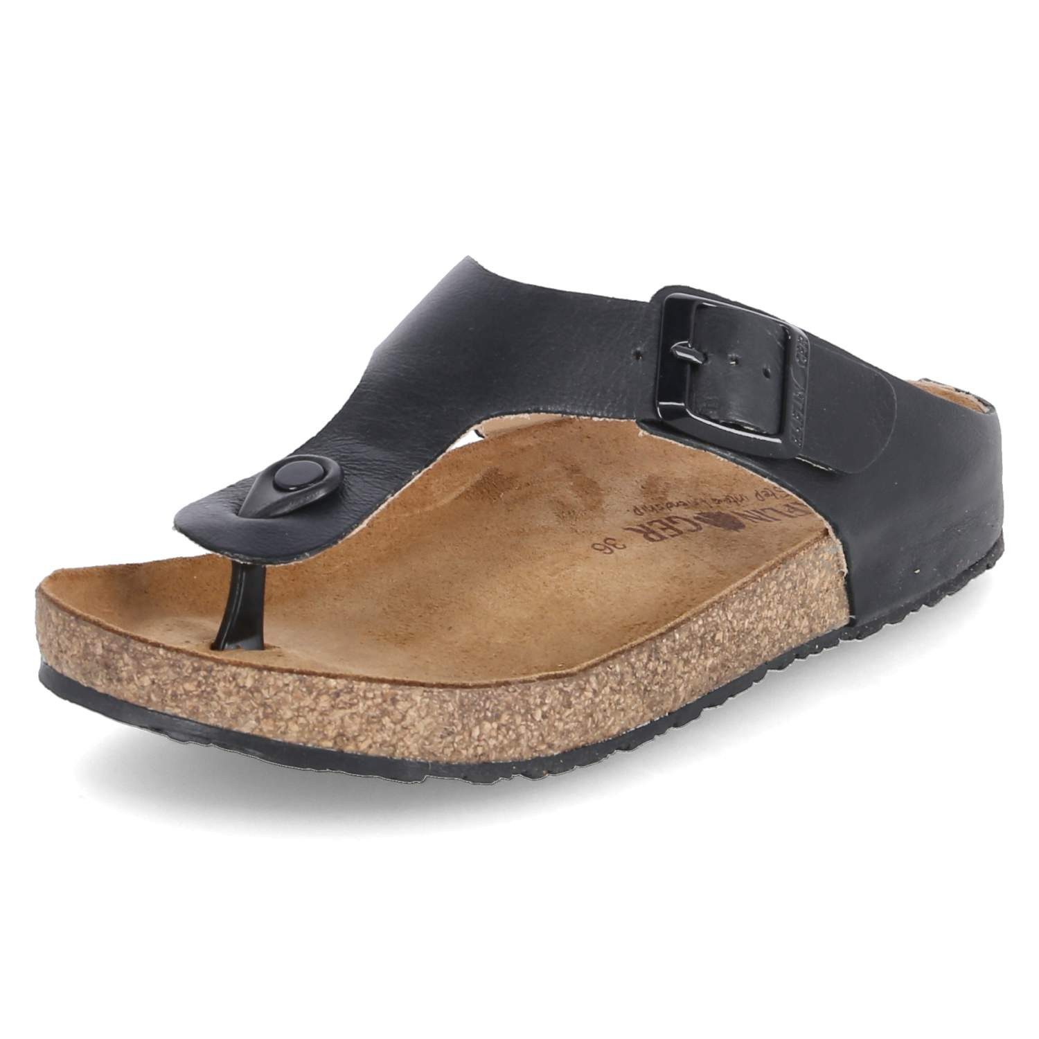 Haflinger Haflinger 819087 - 1764 Damen Glattleder schwarz Pantolette günstig online kaufen