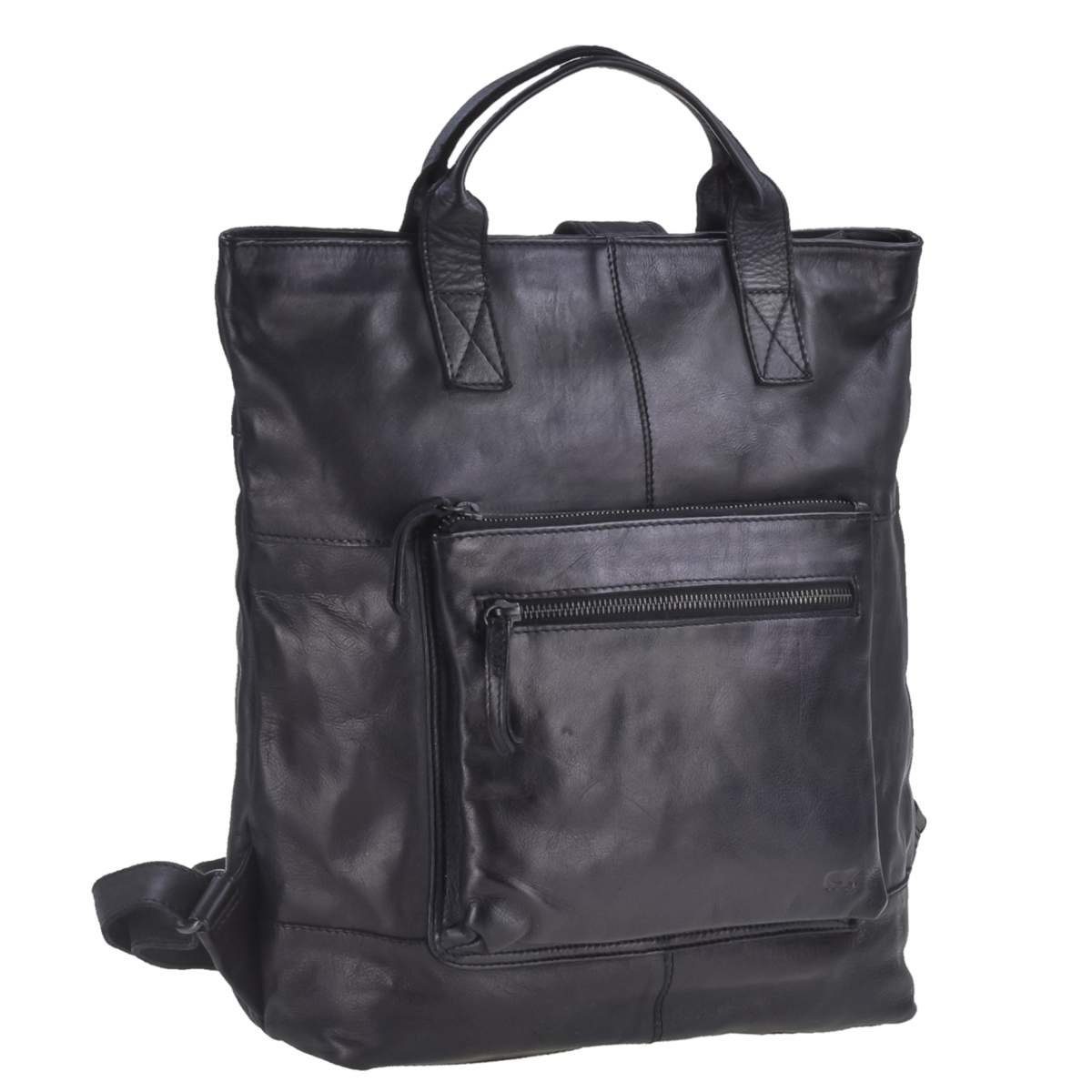 Bear Design Freizeitrucksack Rinus, Damenrucksack 33x35cm, mit Tragegriffen bequem als Tasche zu tragen schwarz