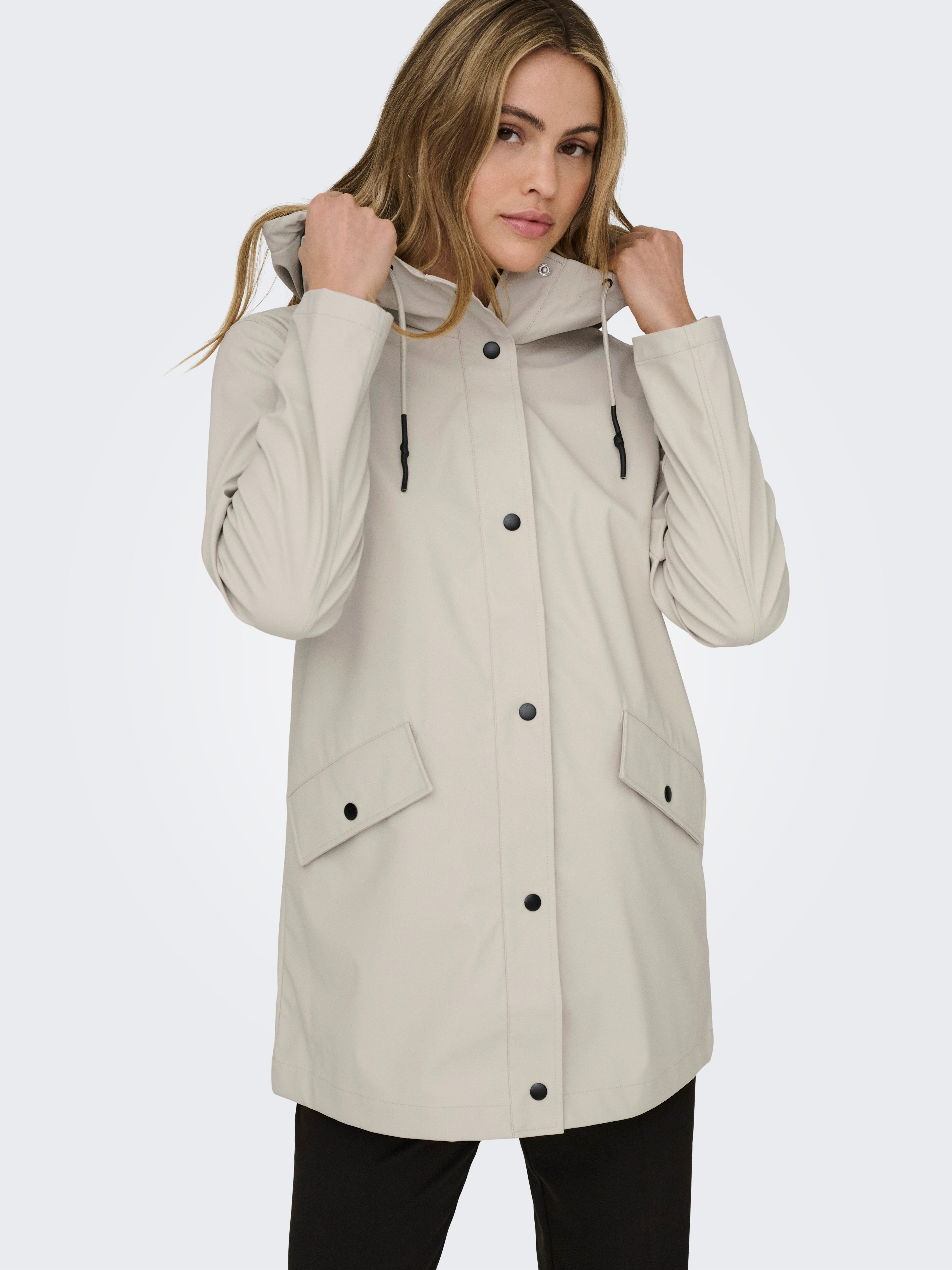 ONLY Kurzmantel ONLELISA RAINCOAT OTW NOOS beschichtete Qualität