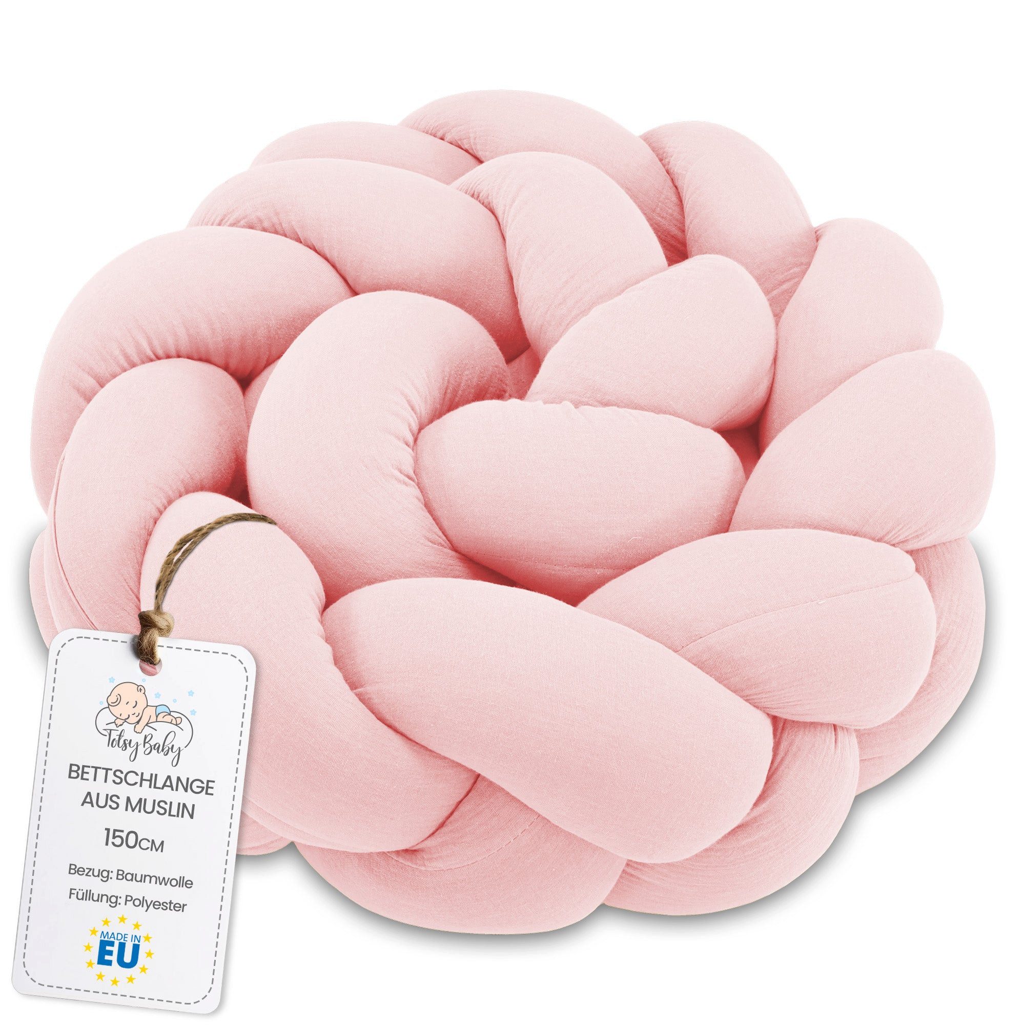 Dekokissen Totsy Baby Kuschelkissen Musselin Kinder Kissen Deko 150 cm Musselin