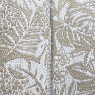 Outdoorteppich Outdoor-Teppich mit tropischem Flair in beige, TeppichHome24, Rechteckig, Höhe: 5 mm